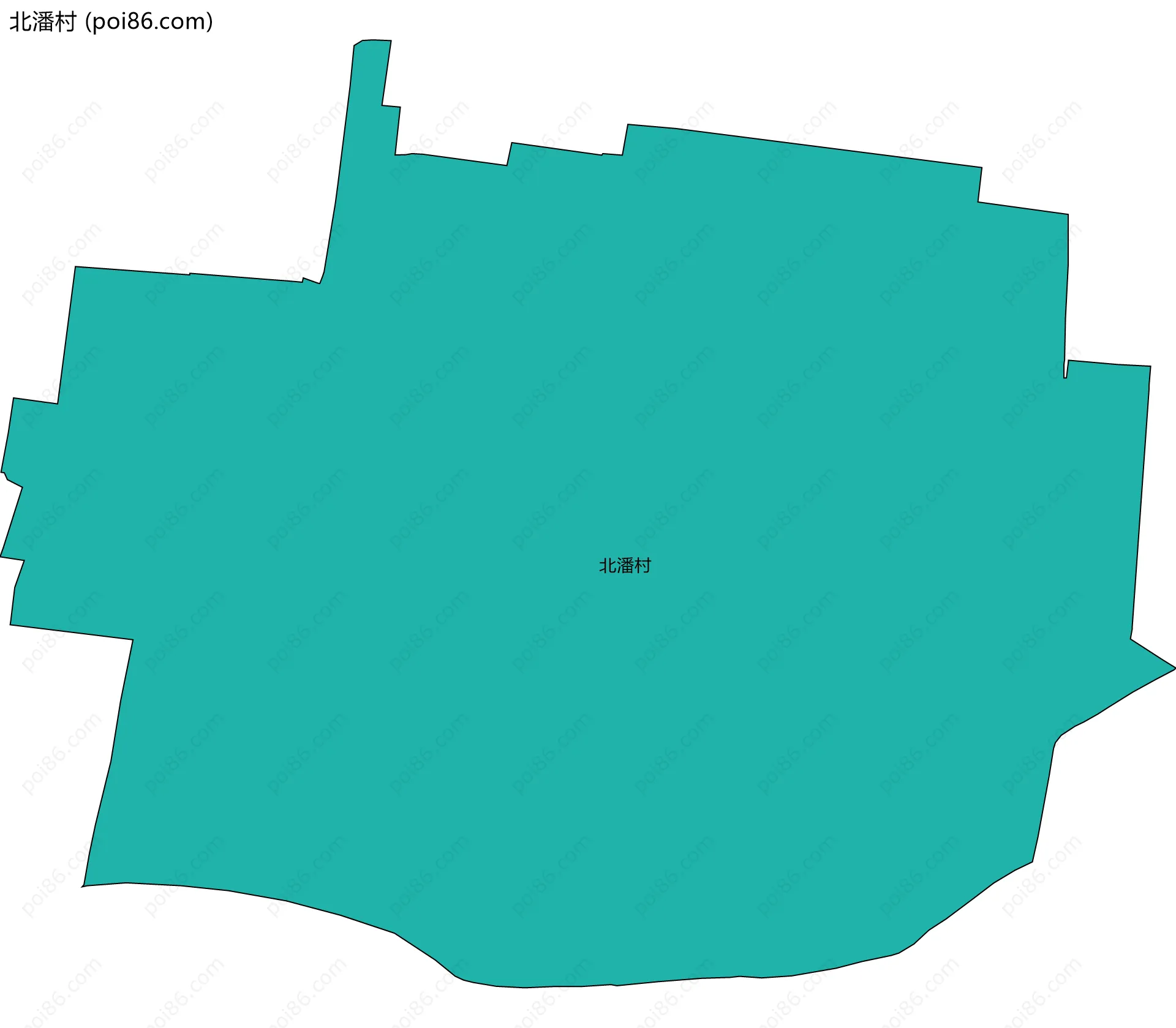 北潘村边界地图