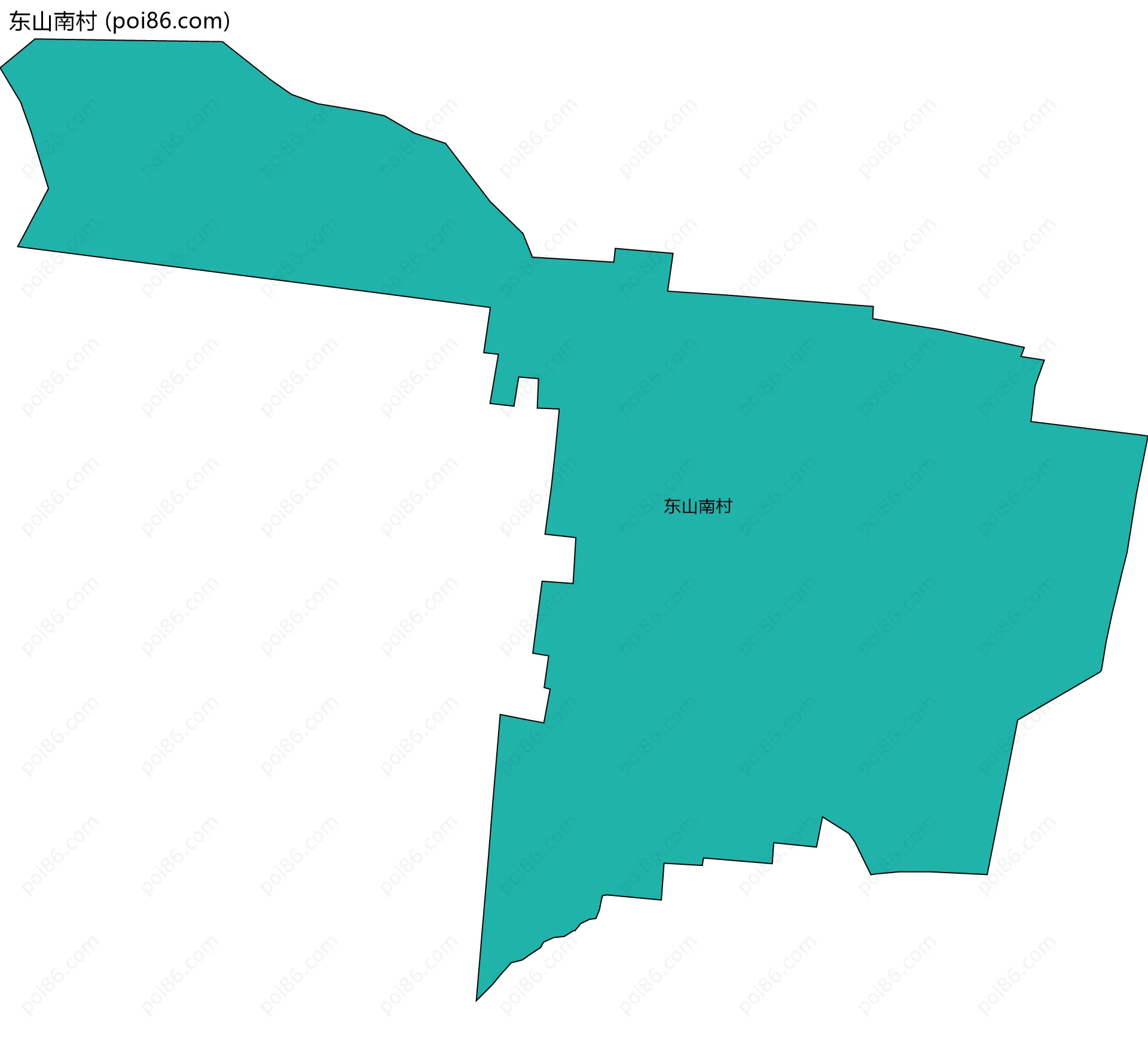东山南村边界地图