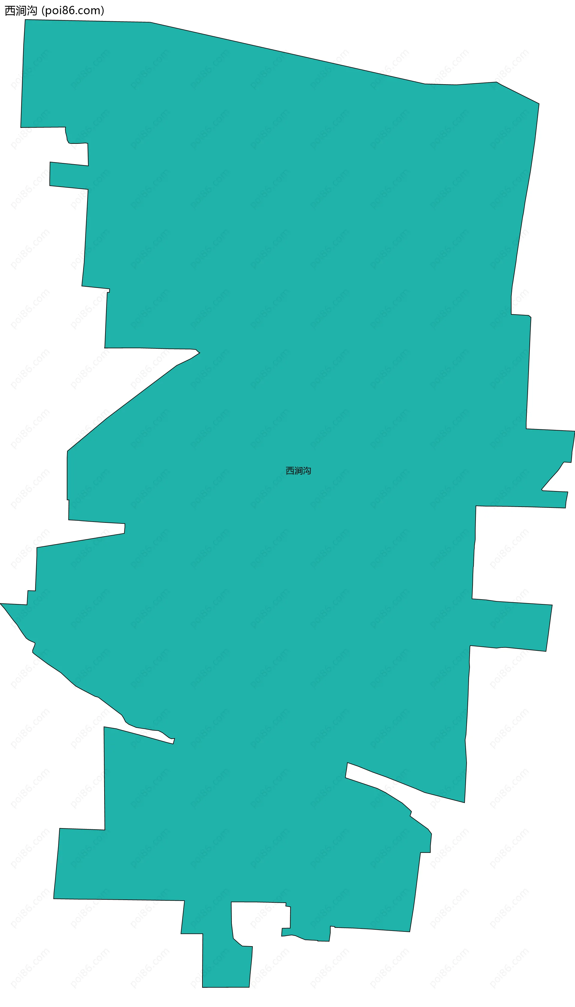 西涧沟边界地图