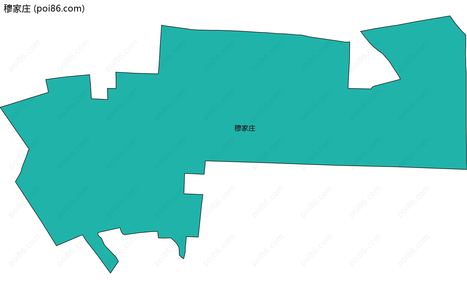 穆家庄边界地图