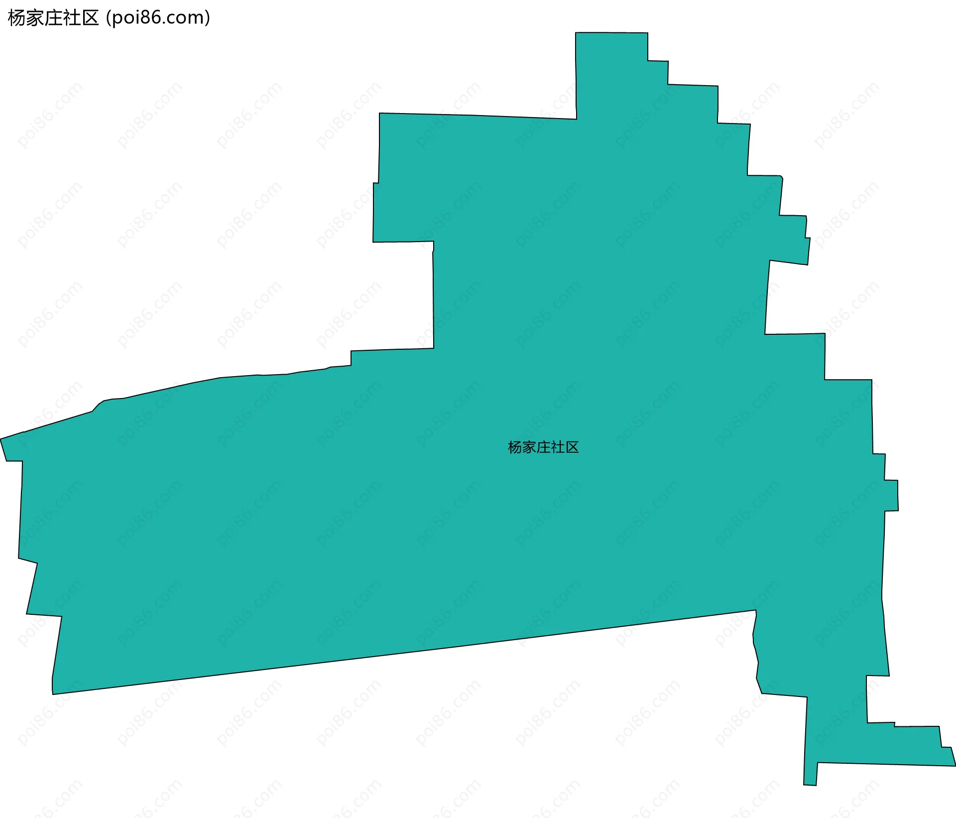 杨家庄社区边界地图