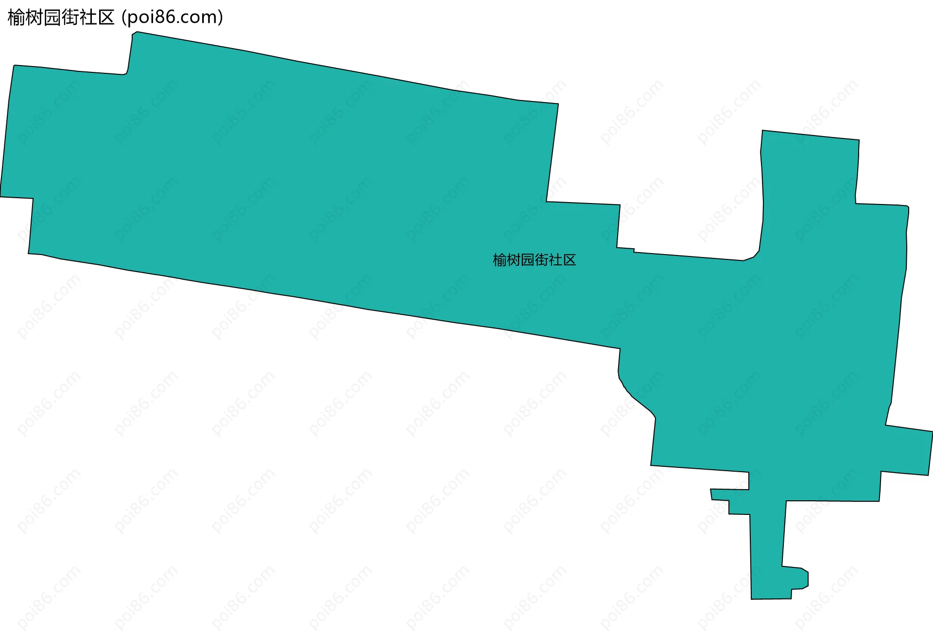 榆树园街社区边界地图