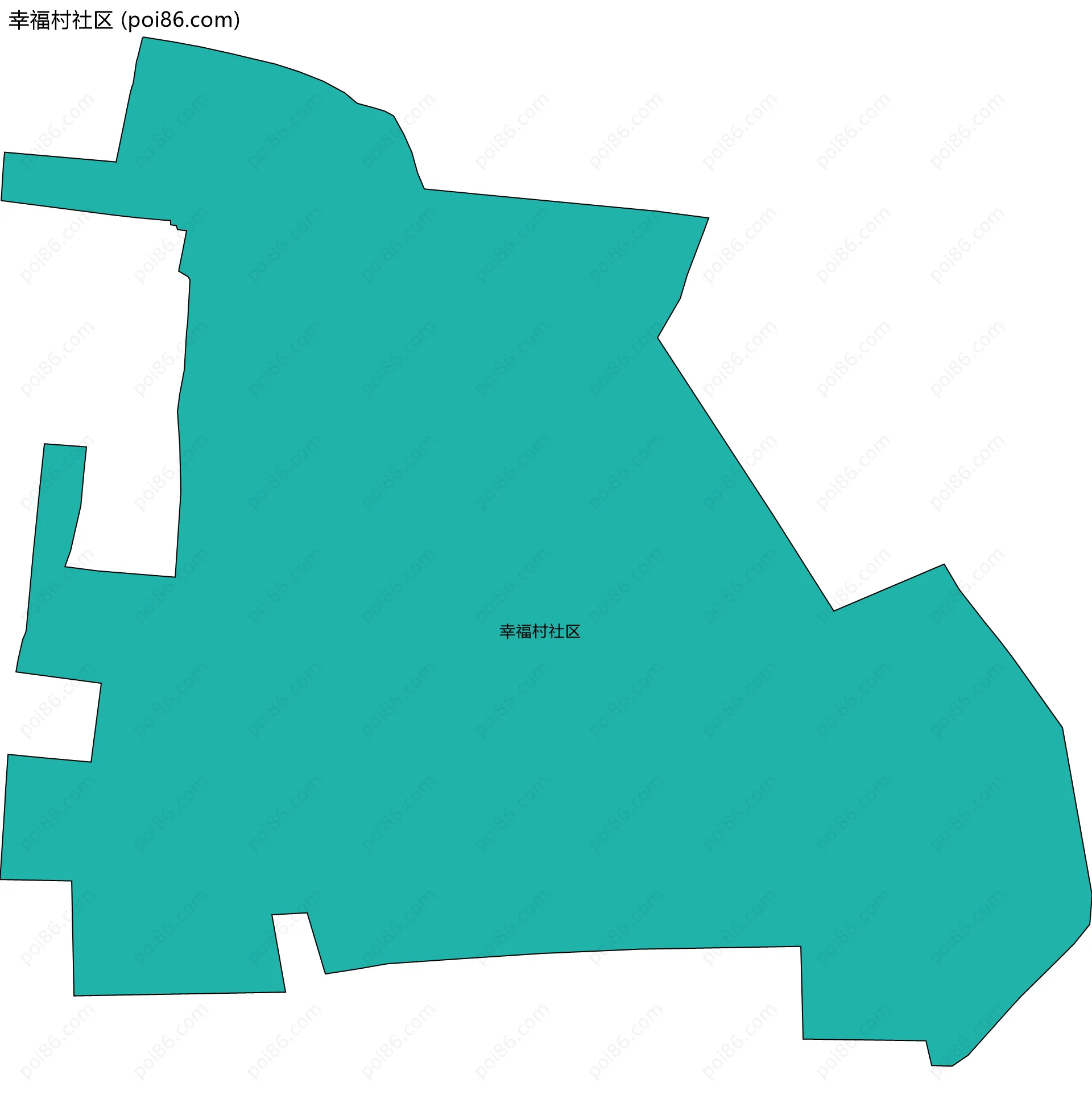 幸福村社区边界地图