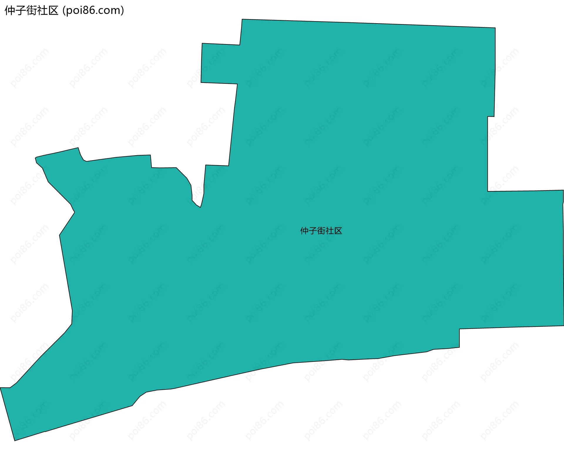 仲子街社区边界地图