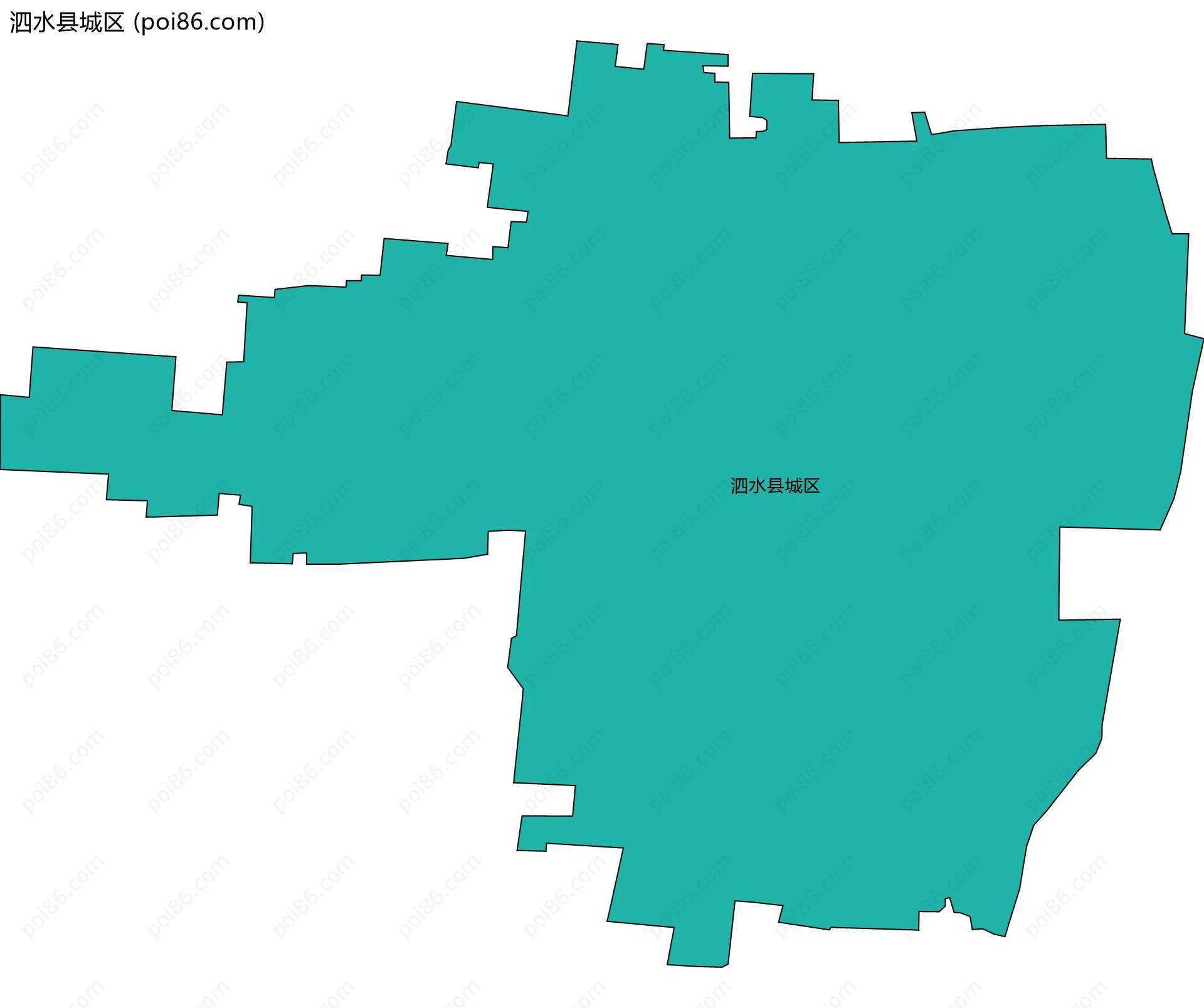 泗水县城区边界地图