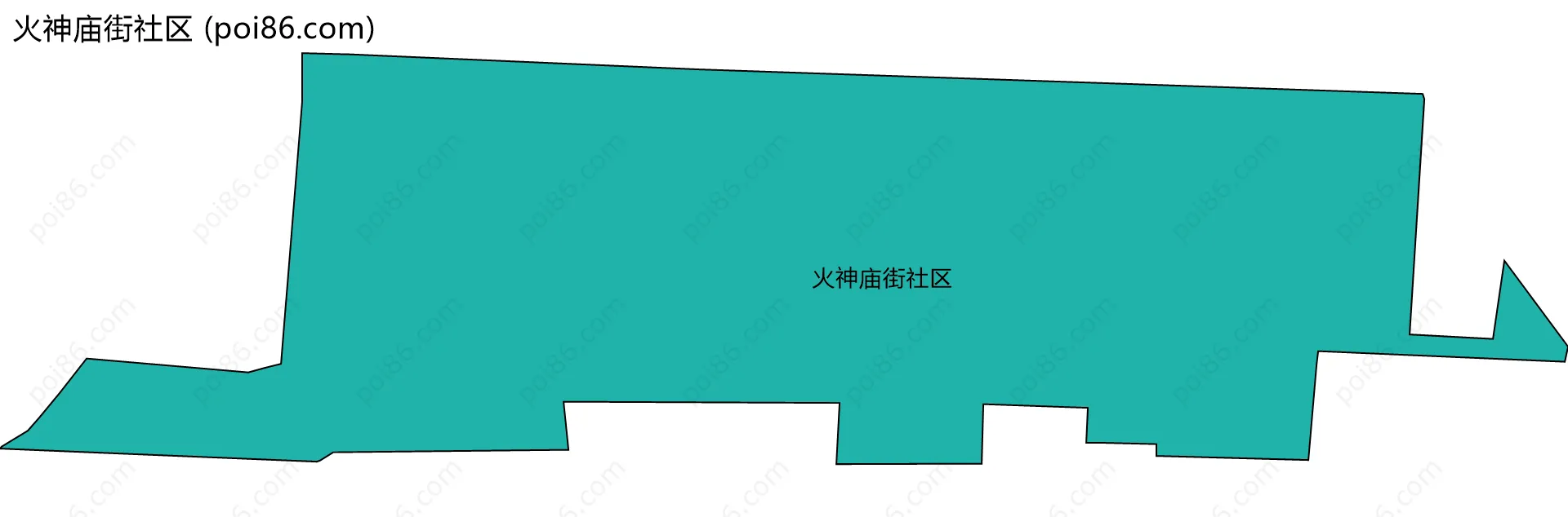 火神庙街社区边界地图