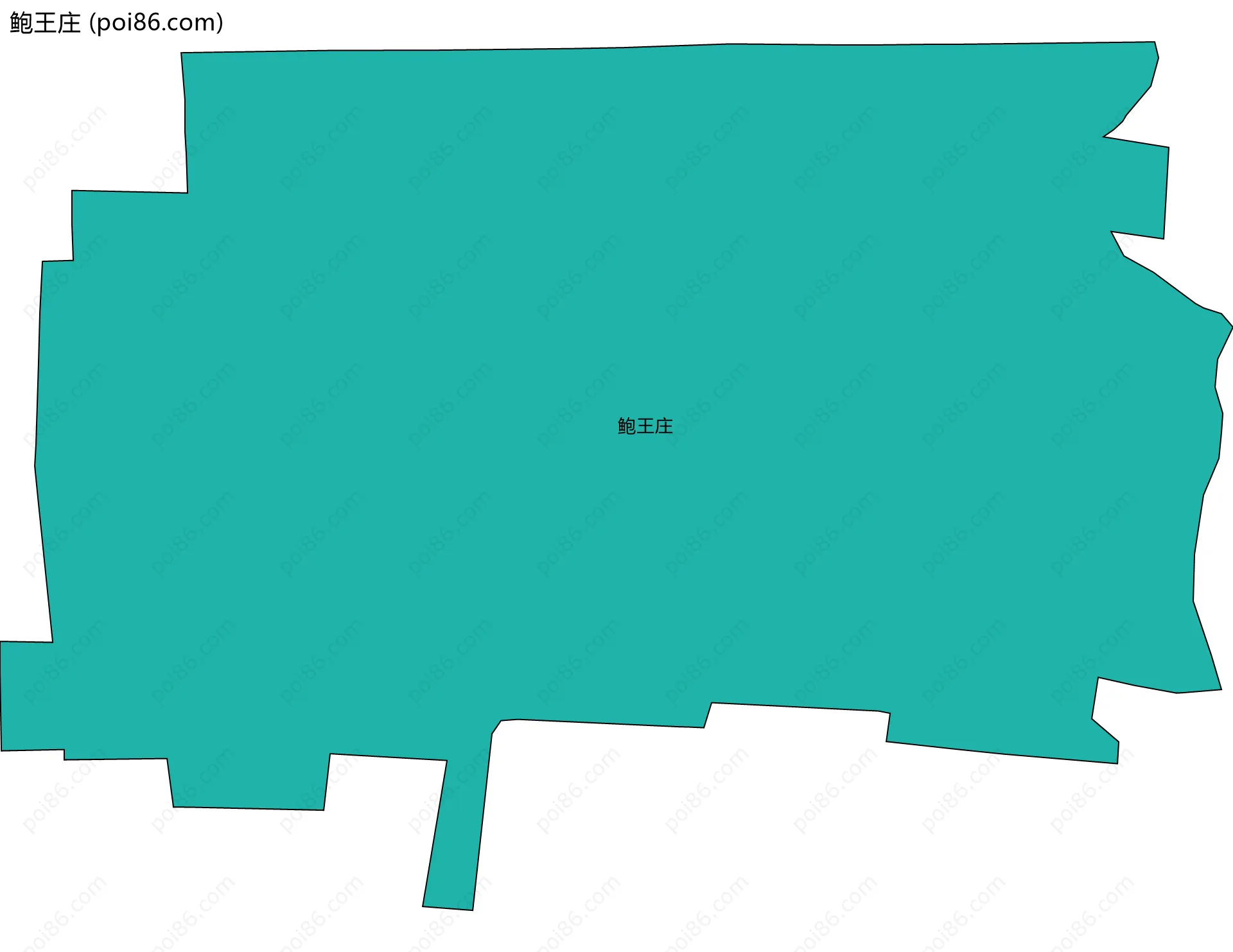 鲍王庄边界地图