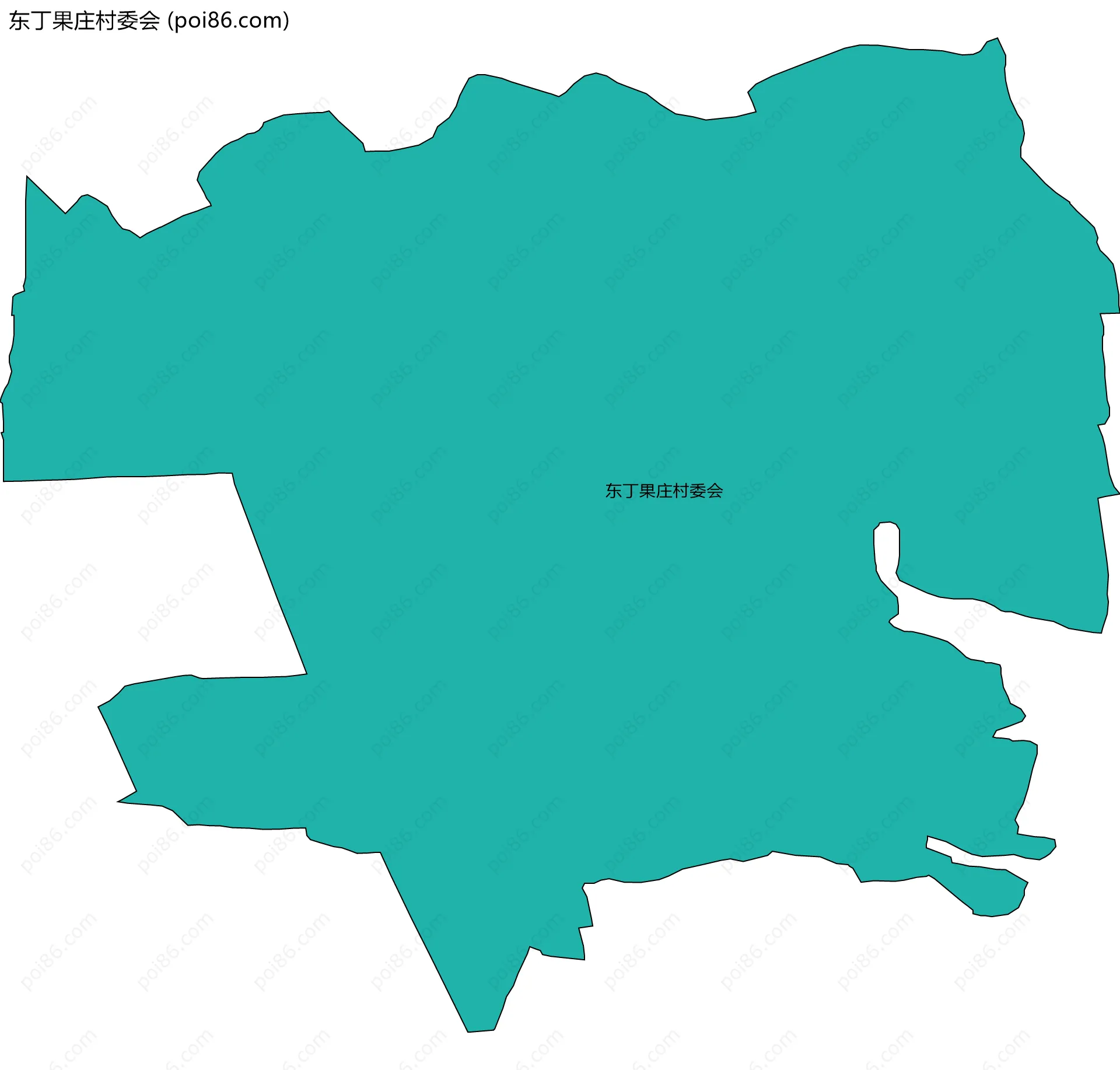 东丁果庄村委会边界地图