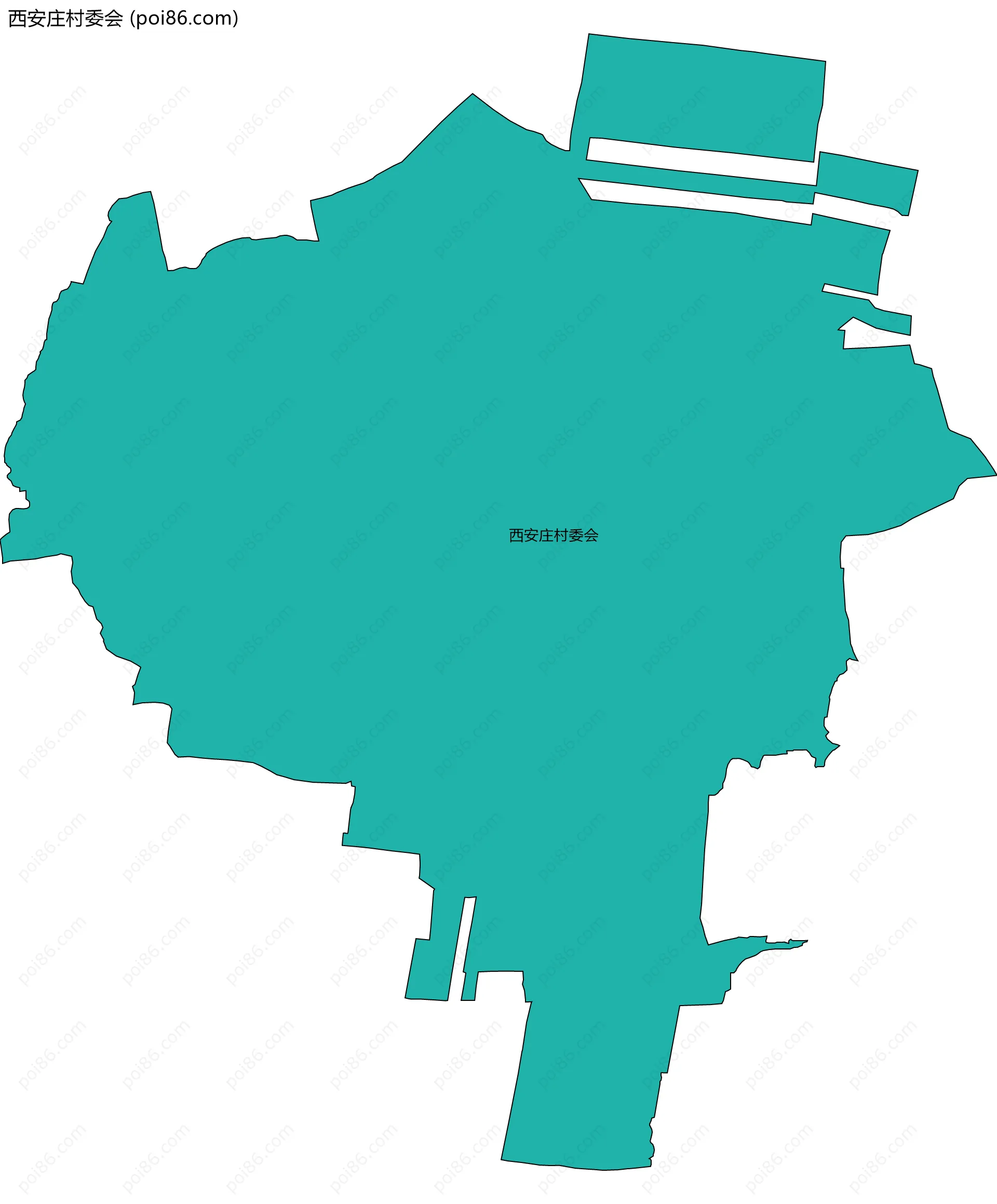 西安庄村委会边界地图