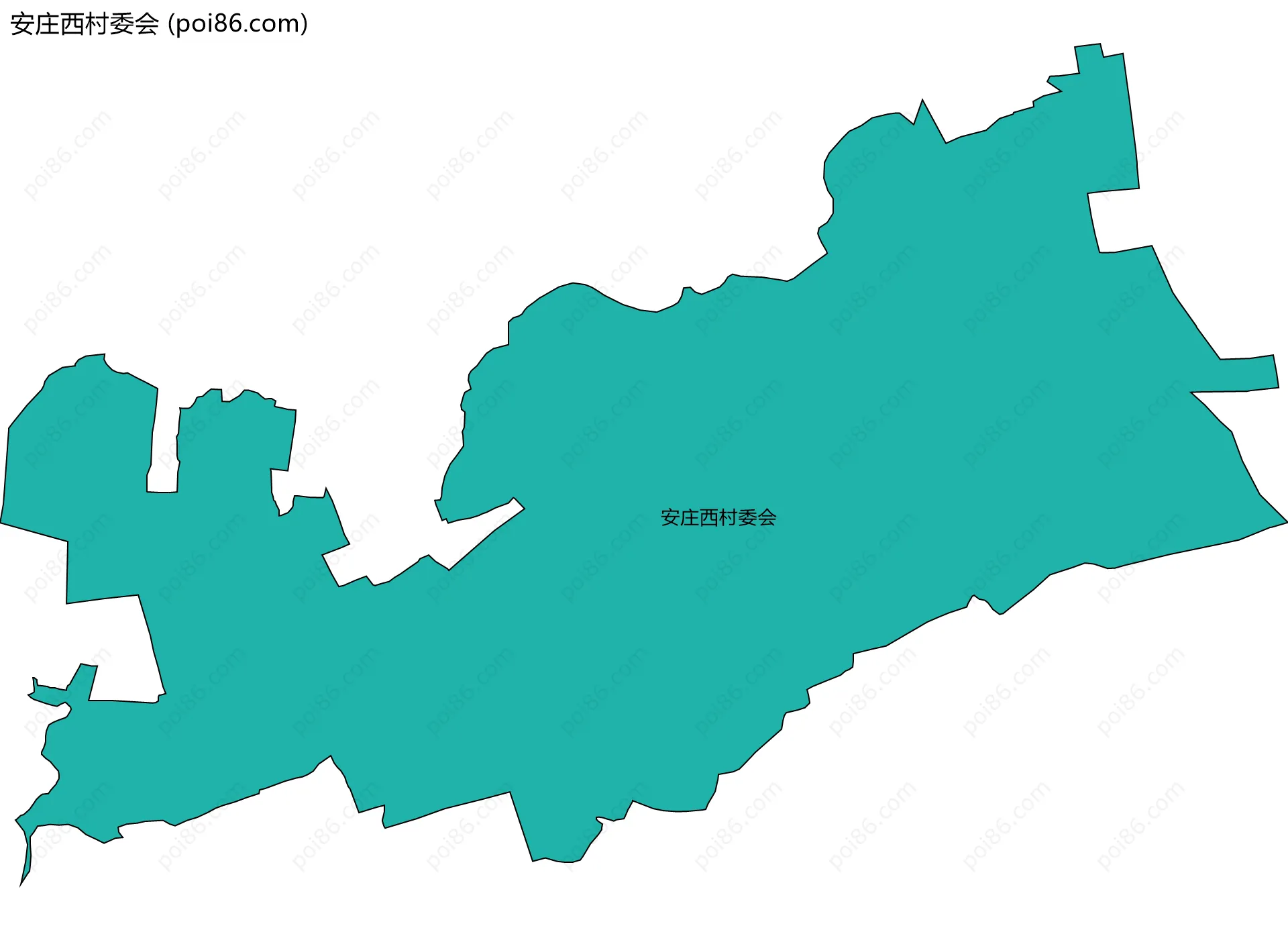 安庄西村委会边界地图