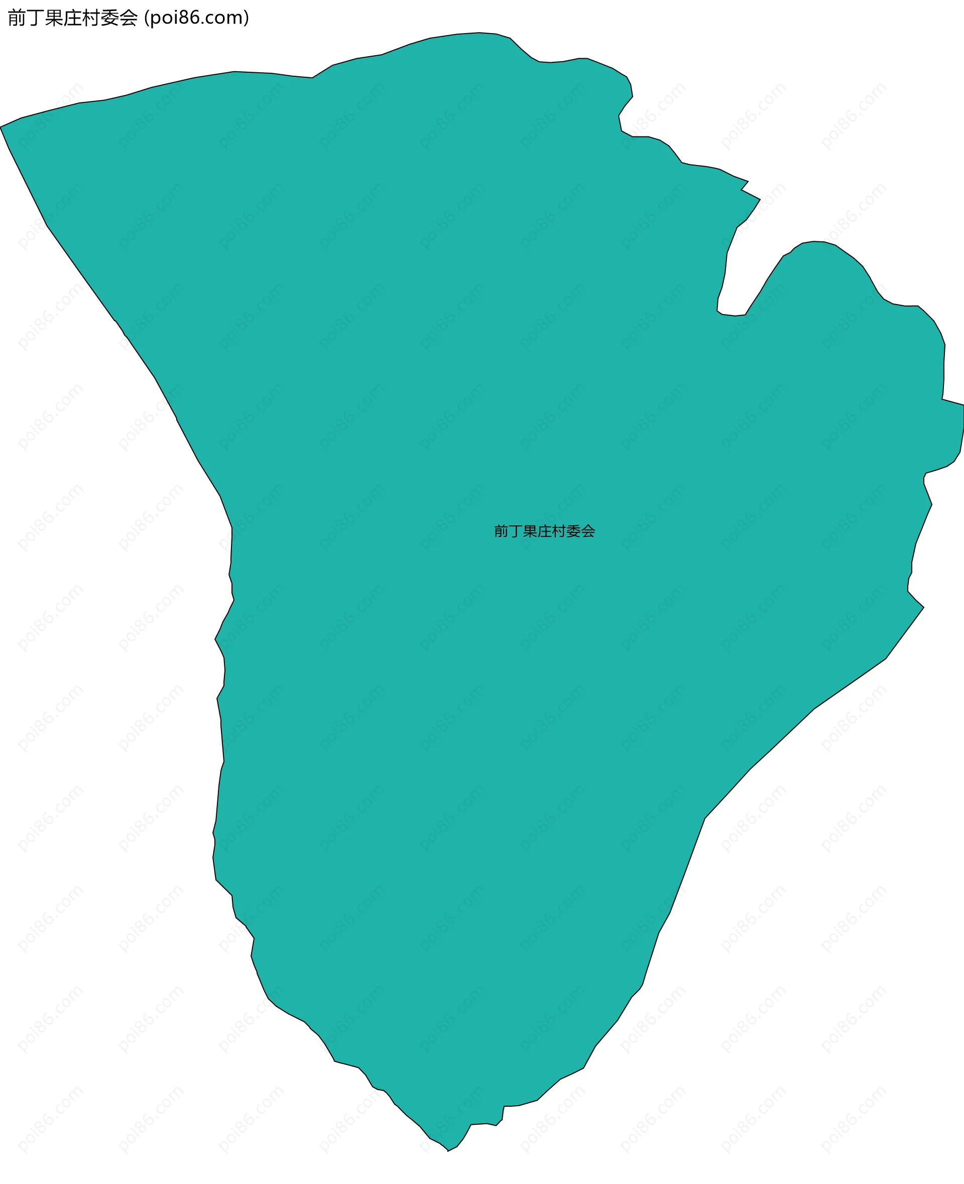 前丁果庄村委会边界地图