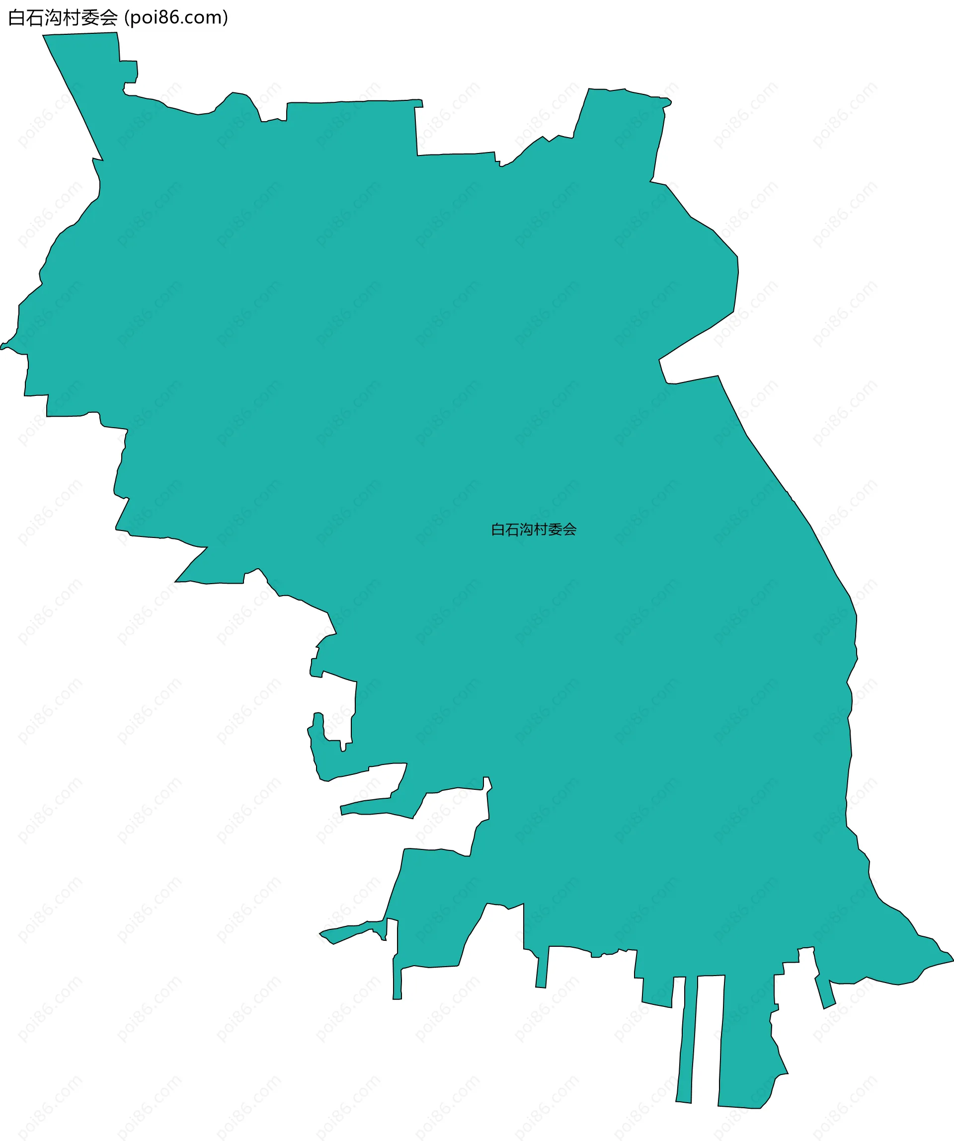 白石沟村委会边界地图