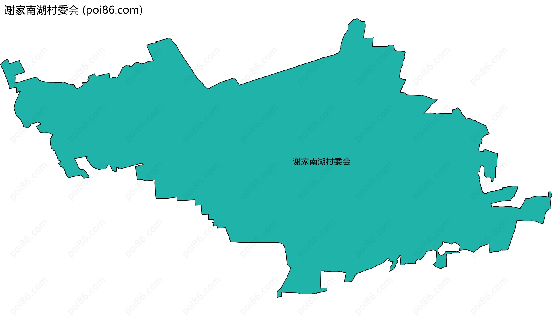 谢家南湖村委会边界地图