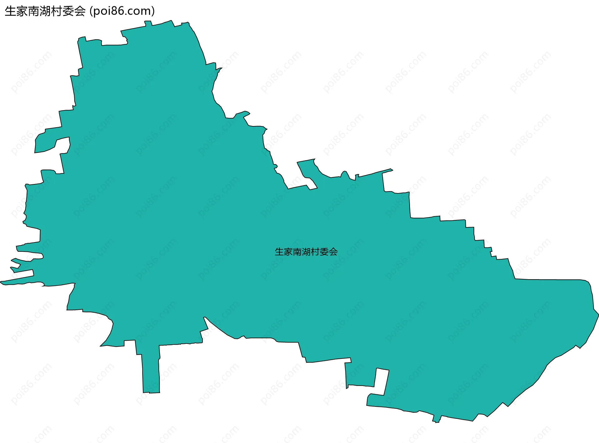 生家南湖村委会边界地图