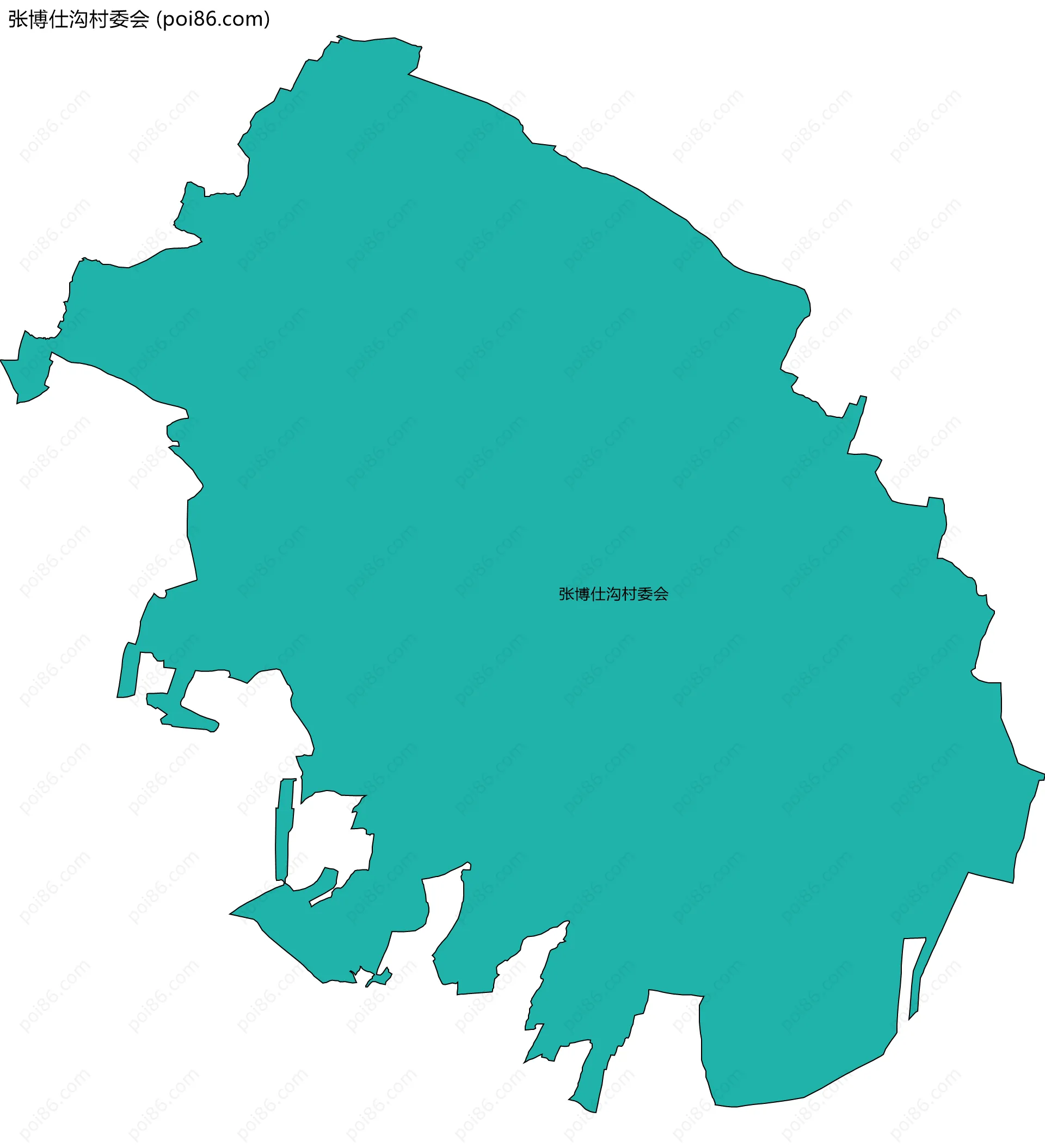 张博仕沟村委会边界地图