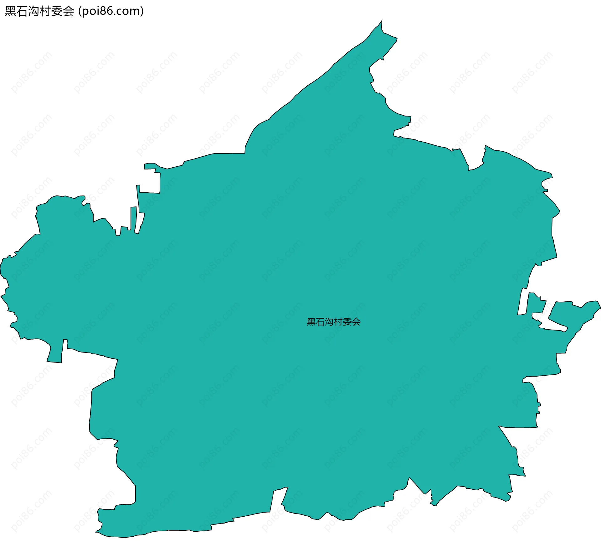 黑石沟村委会边界地图