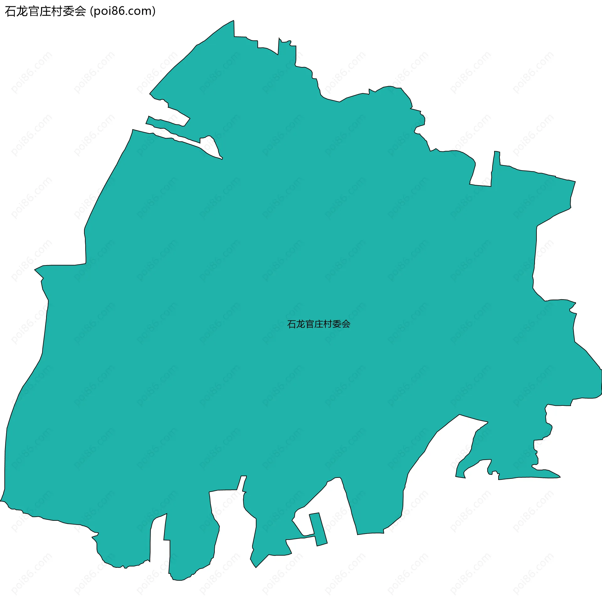 石龙官庄村委会边界地图