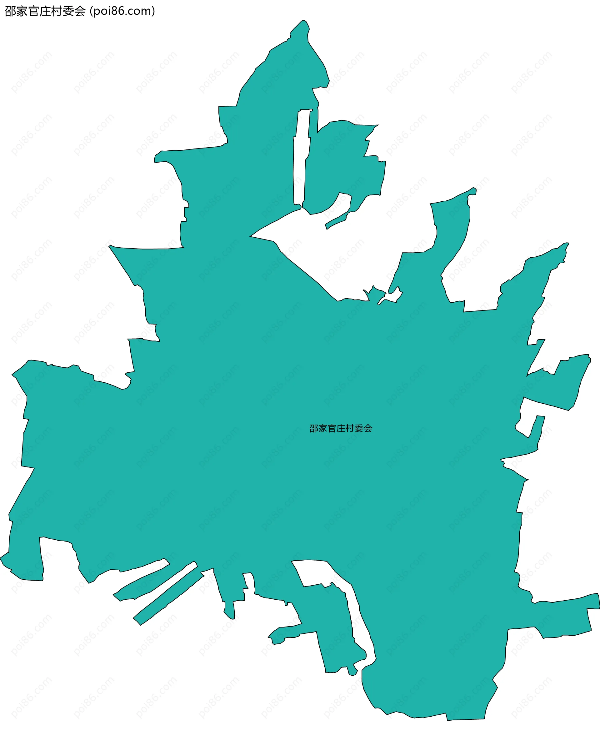 邵家官庄村委会边界地图