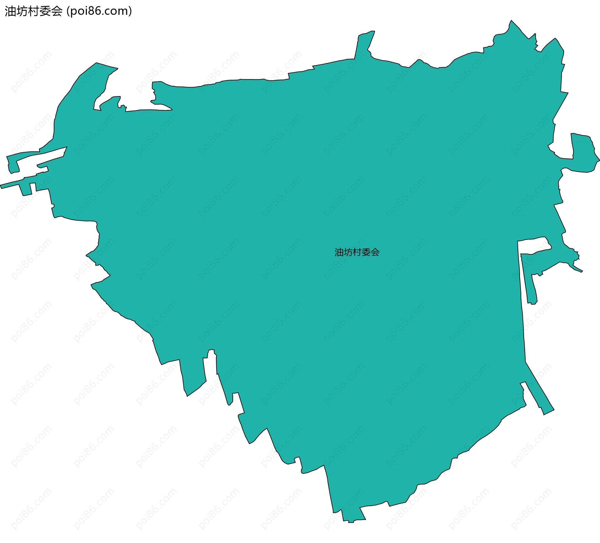 油坊村委会边界地图