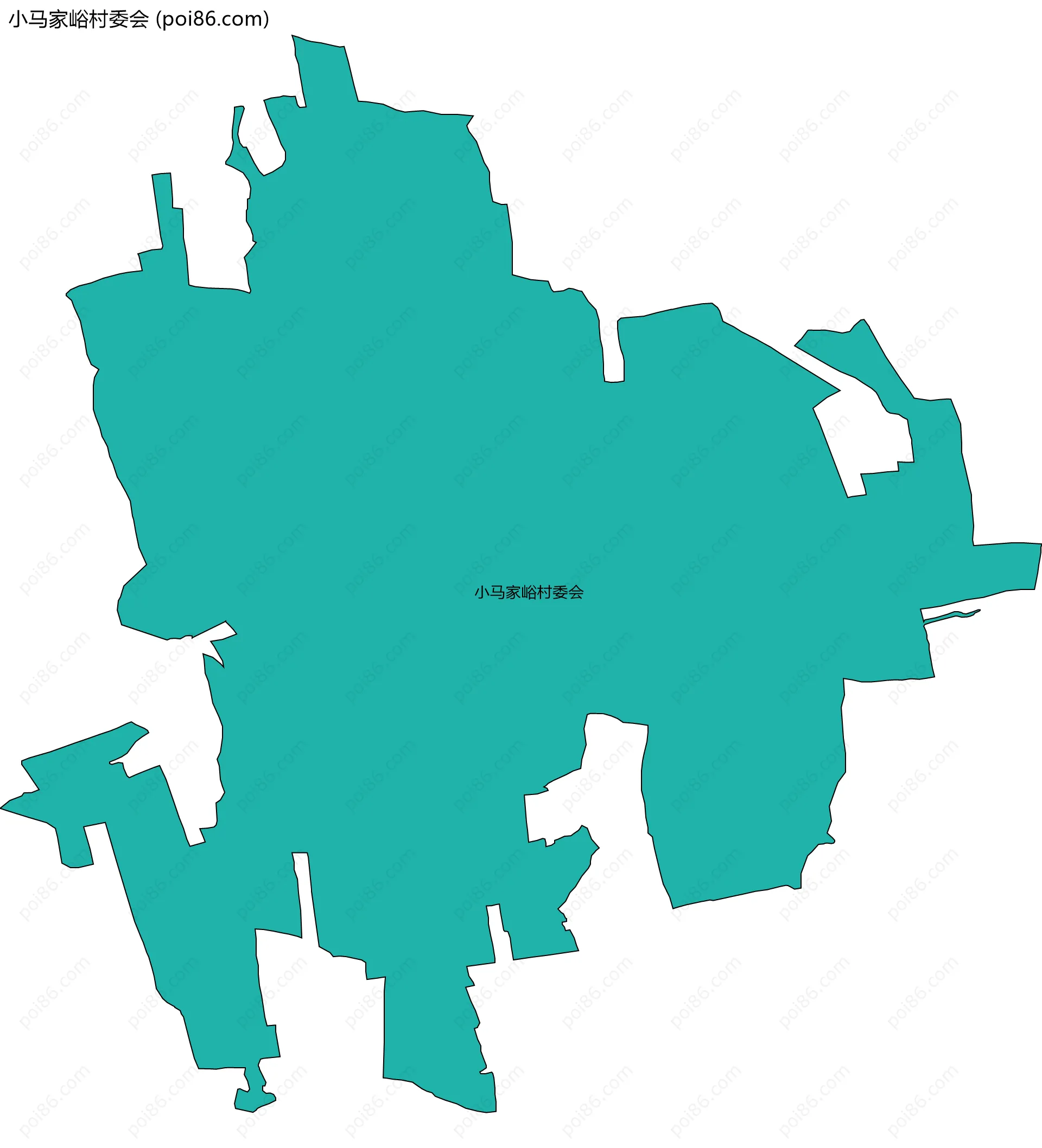 小马家峪村委会边界地图