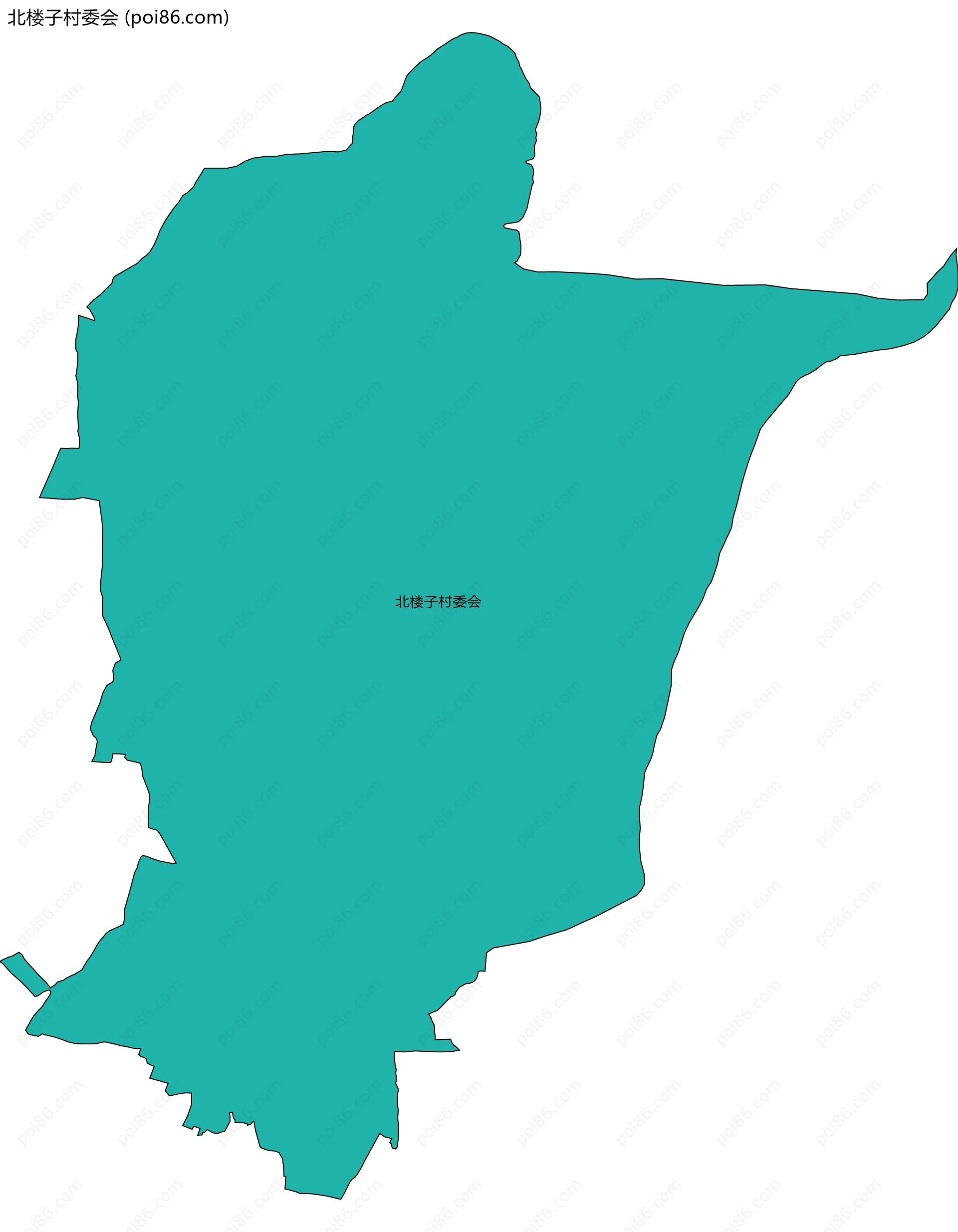 北楼子村委会边界地图