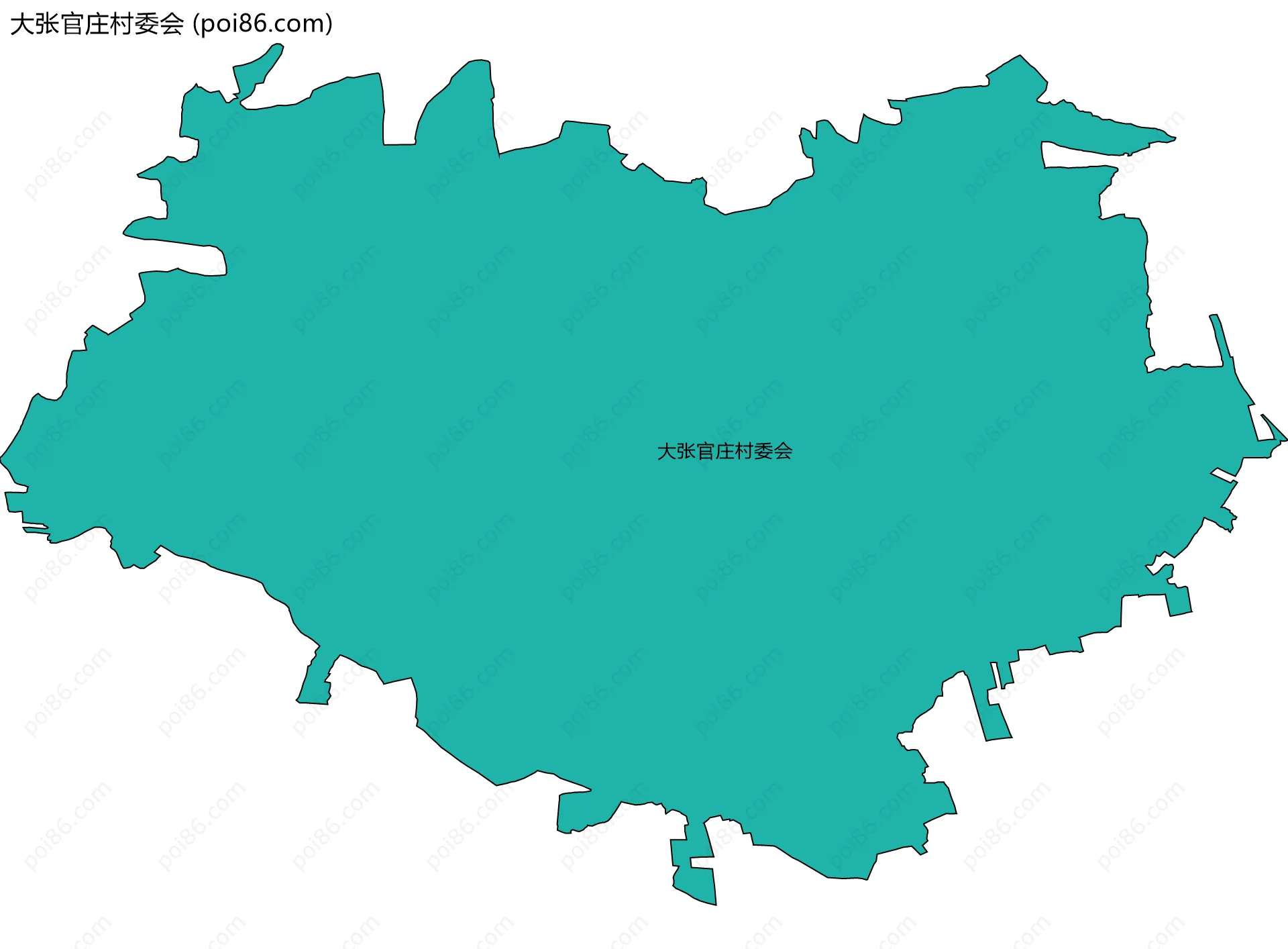 大张官庄村委会边界地图