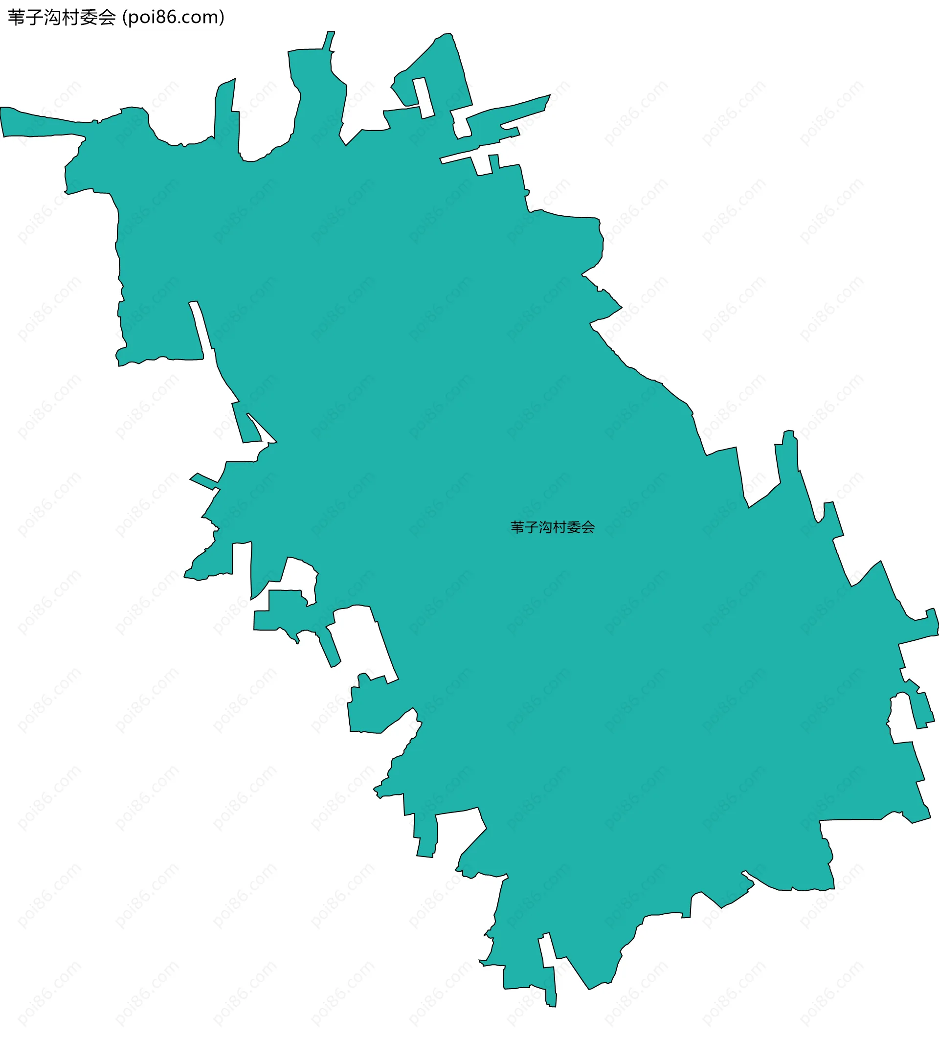 苇子沟村委会边界地图