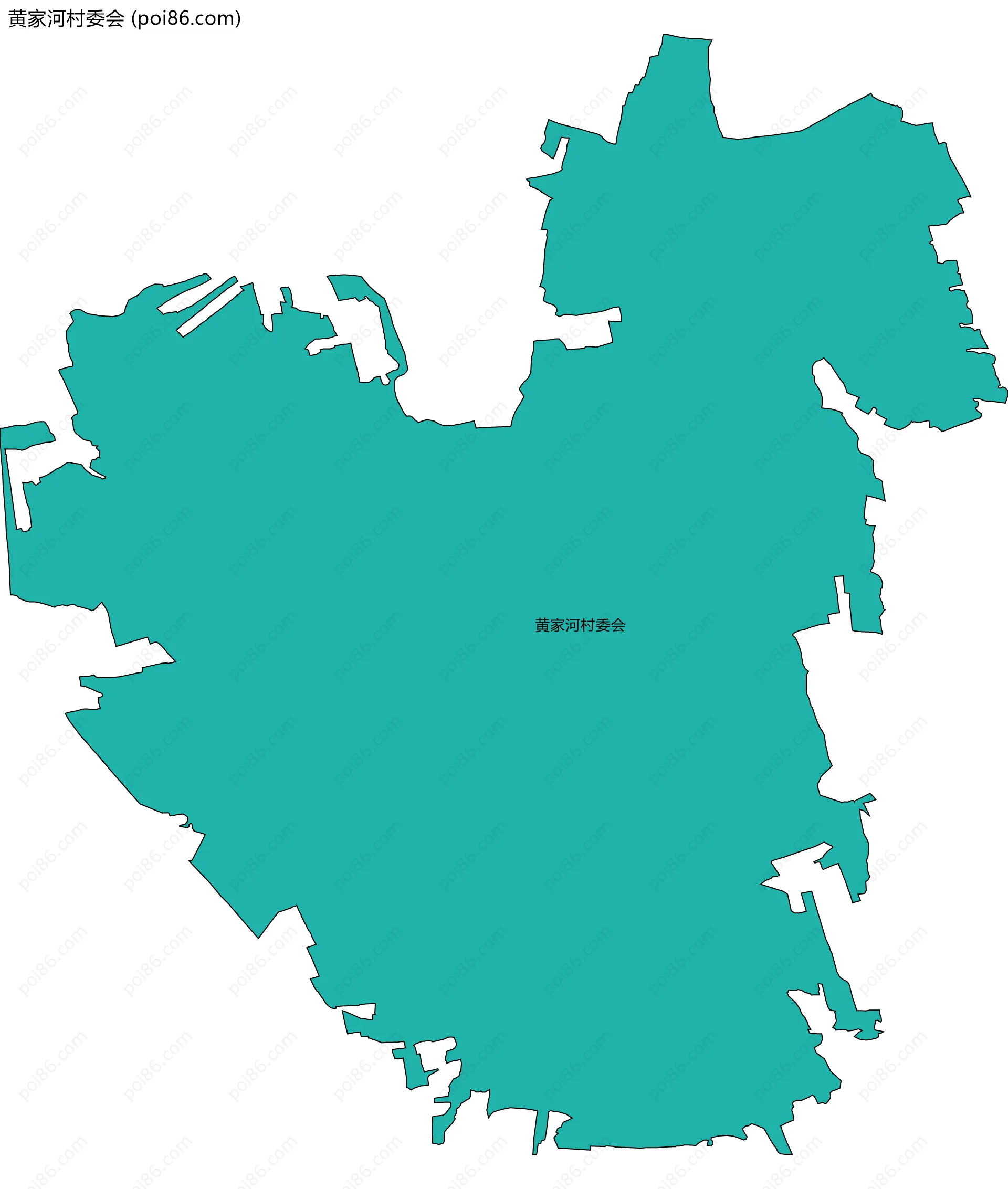 黄家河村委会边界地图