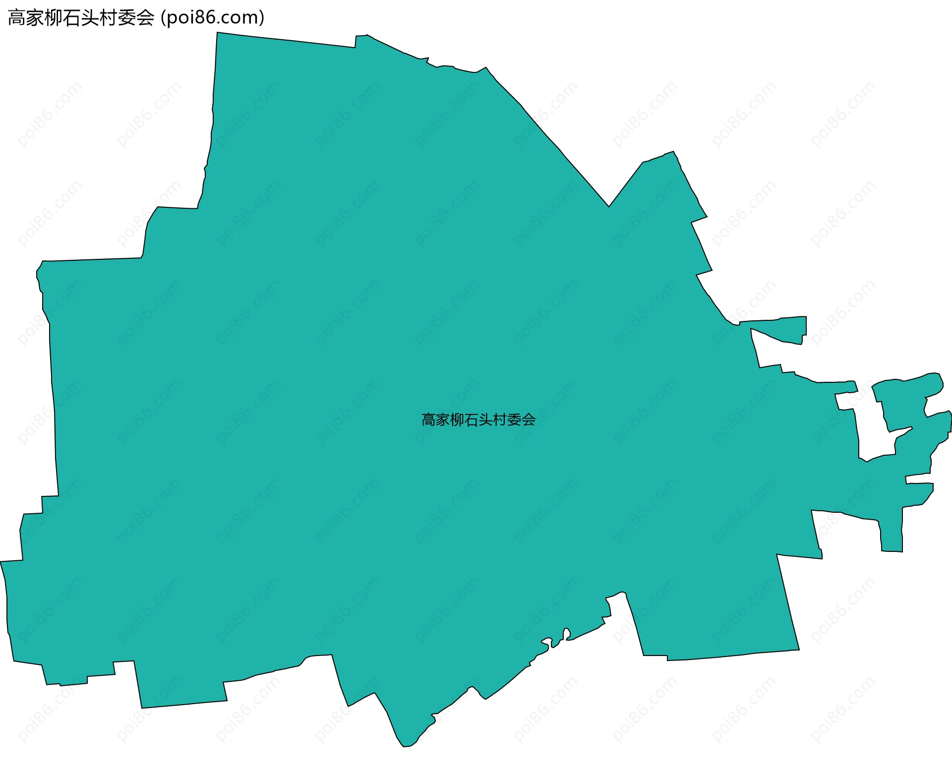 高家柳石头村委会边界地图