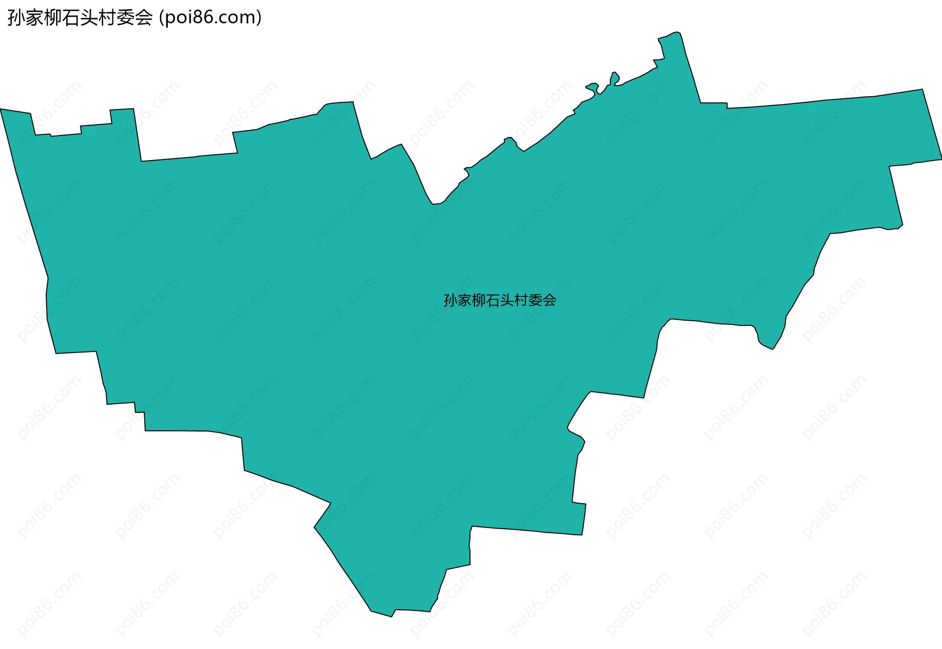 孙家柳石头村委会边界地图