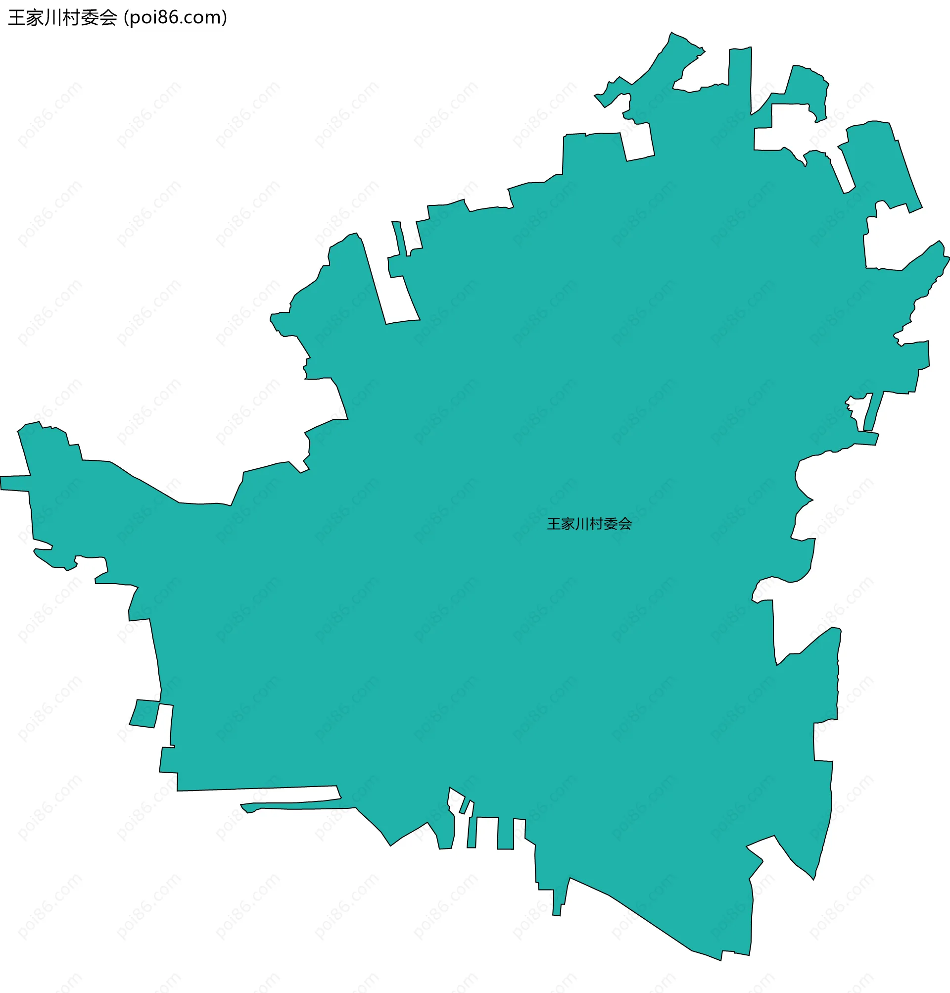 王家川村委会边界地图