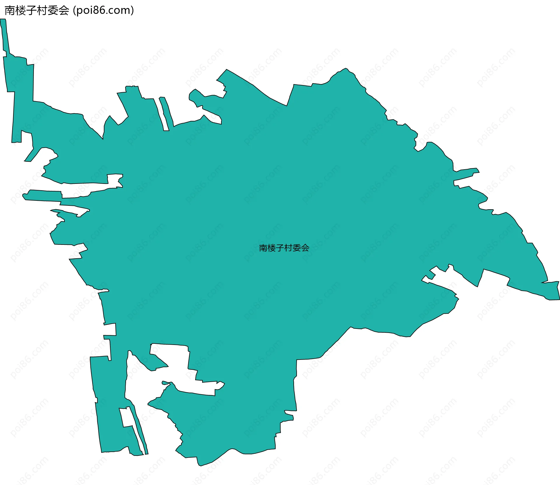 南楼子村委会边界地图