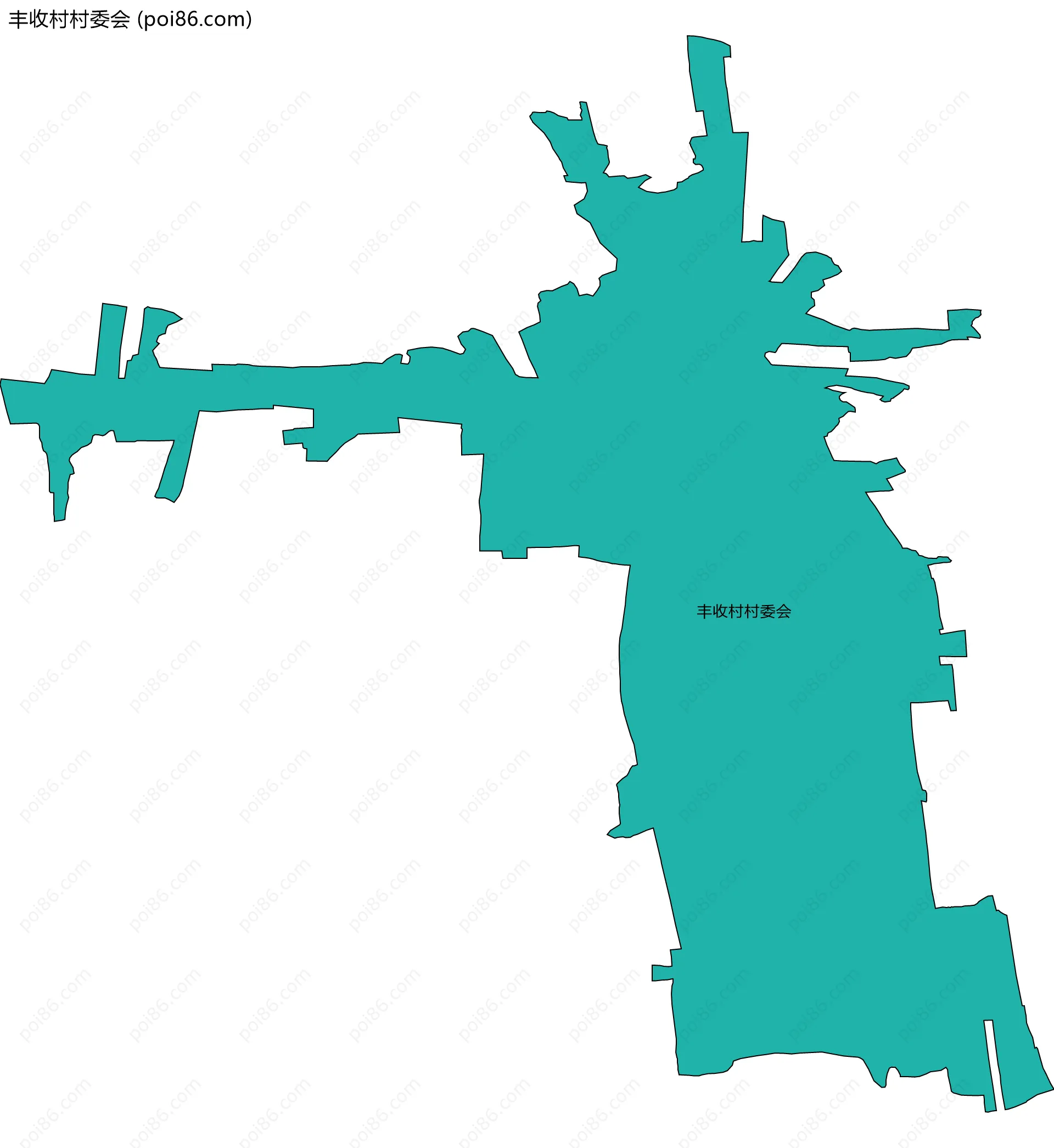 丰收村村委会边界地图