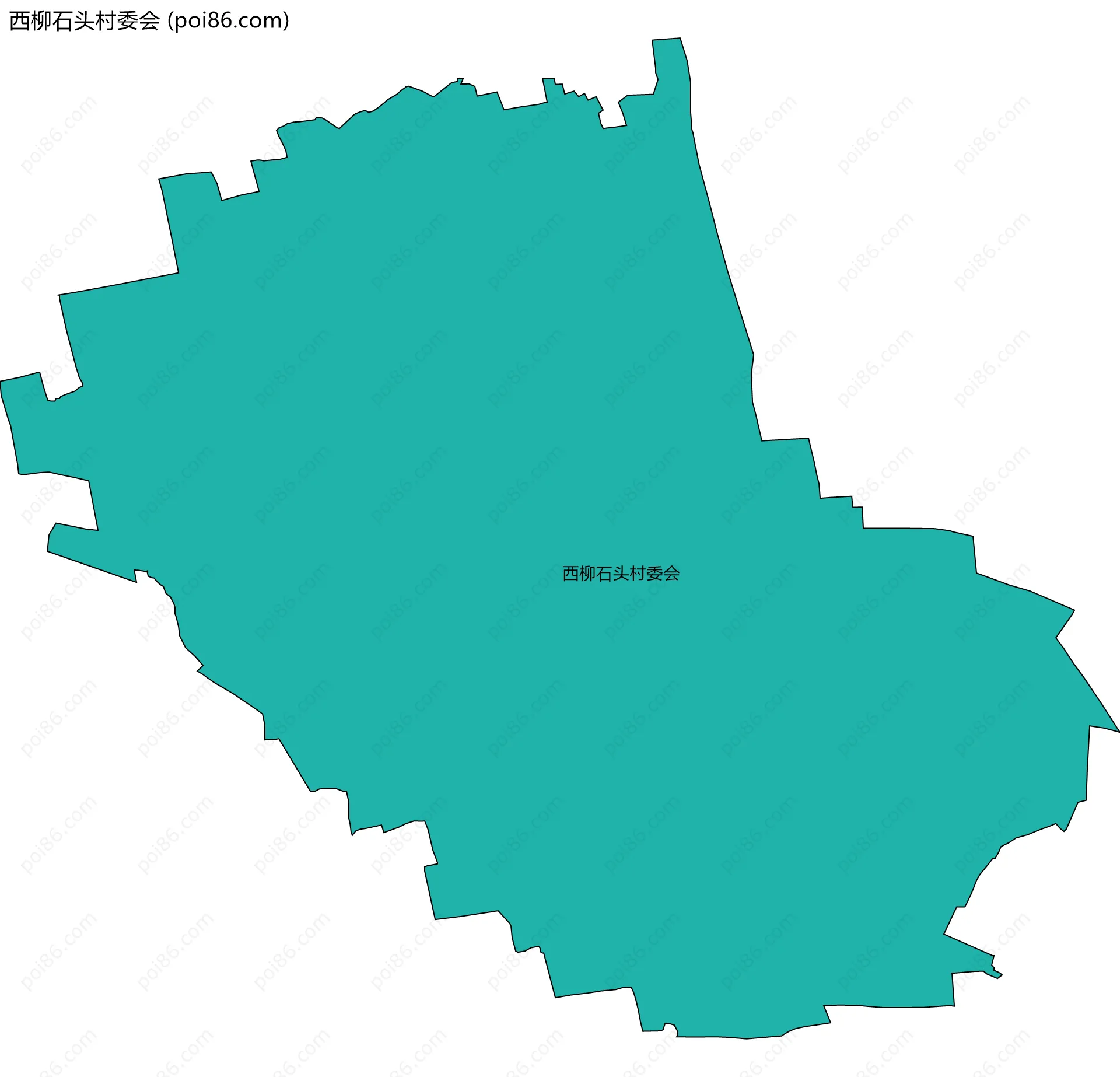 西柳石头村委会边界地图