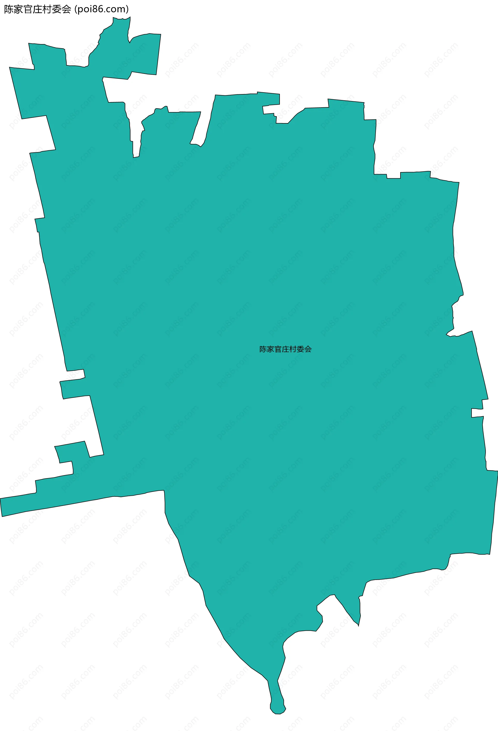 陈家官庄村委会边界地图