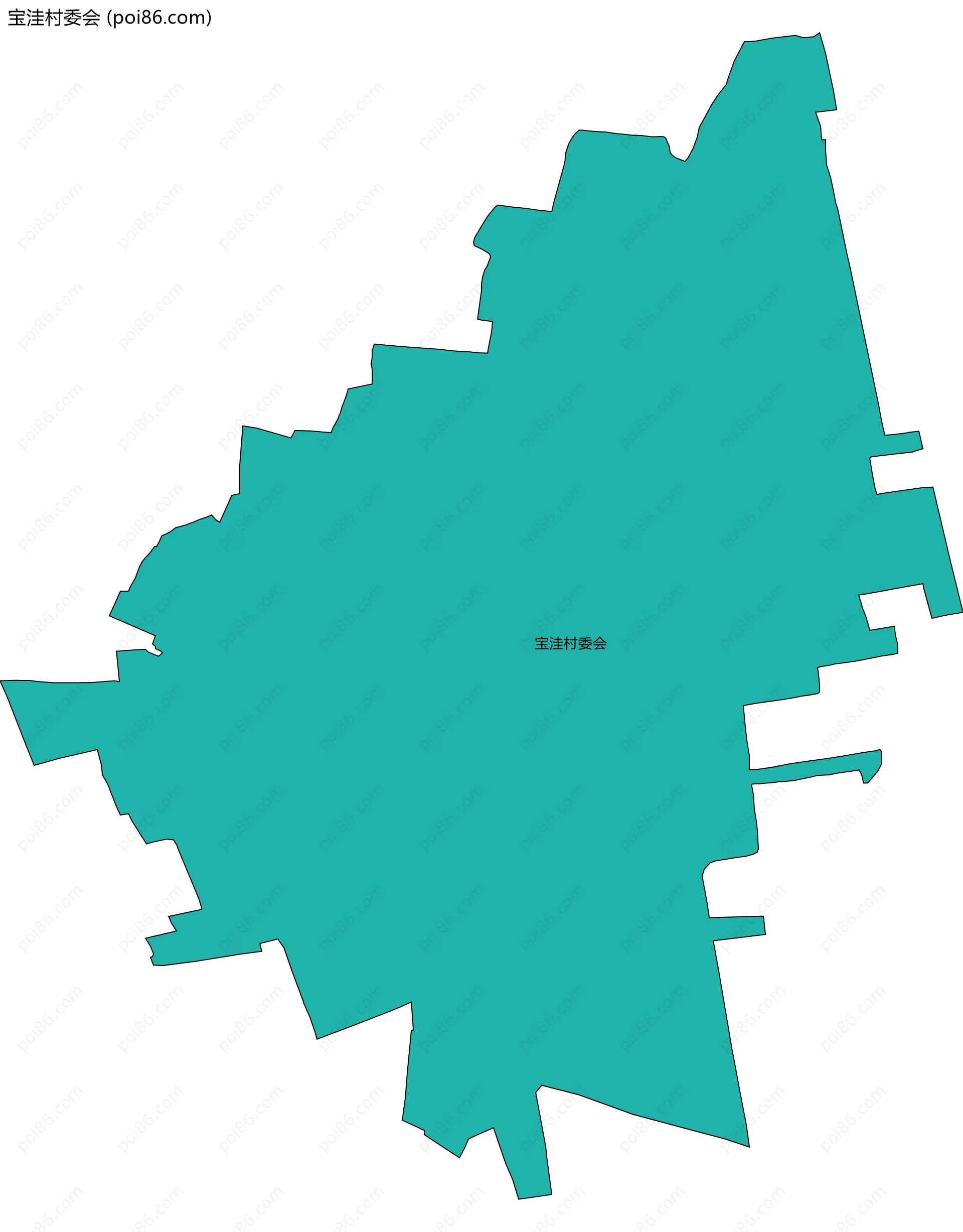 宝洼村委会边界地图