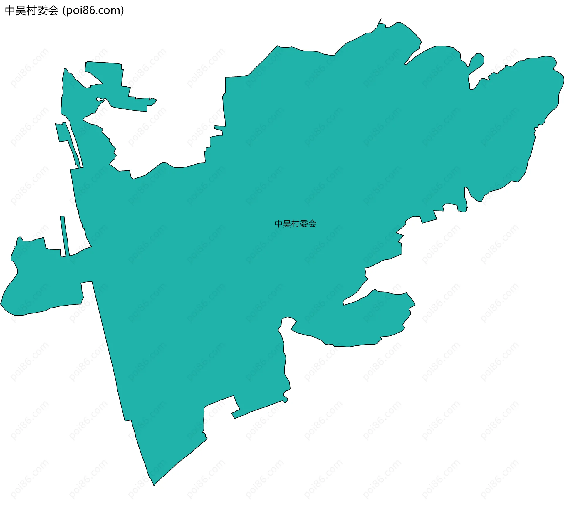 中吴村委会边界地图