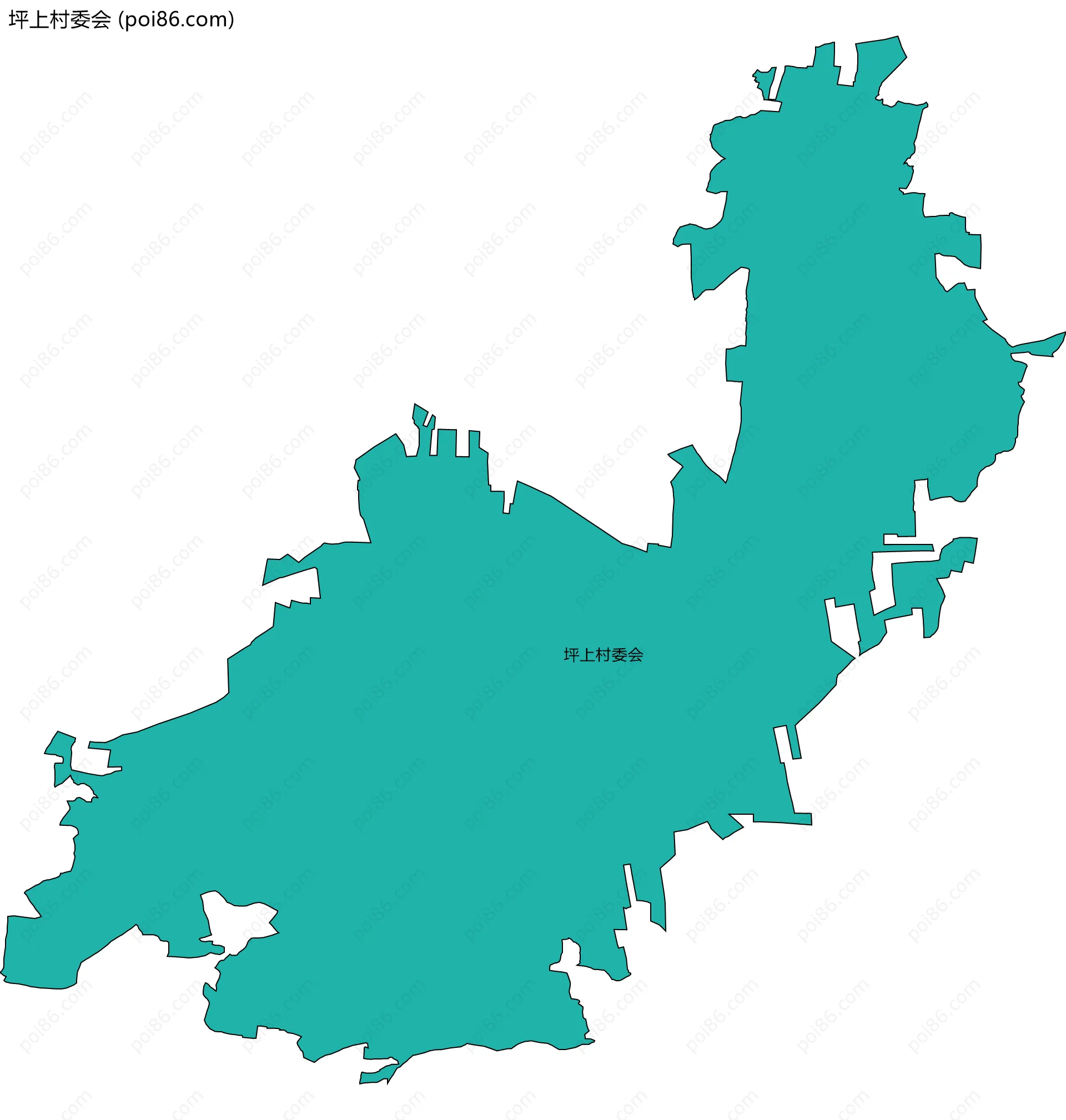 坪上村委会边界地图