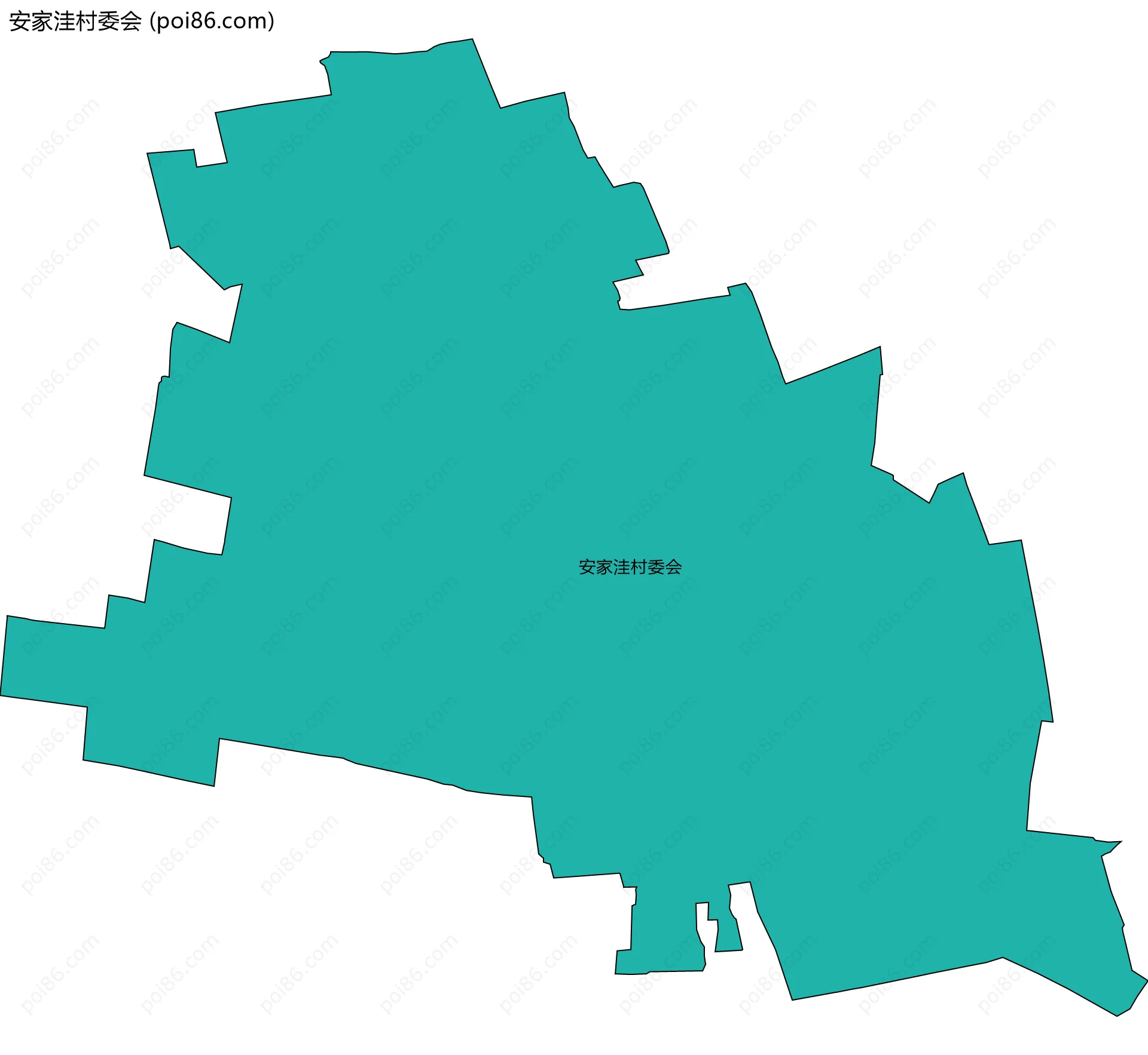 安家洼村委会边界地图