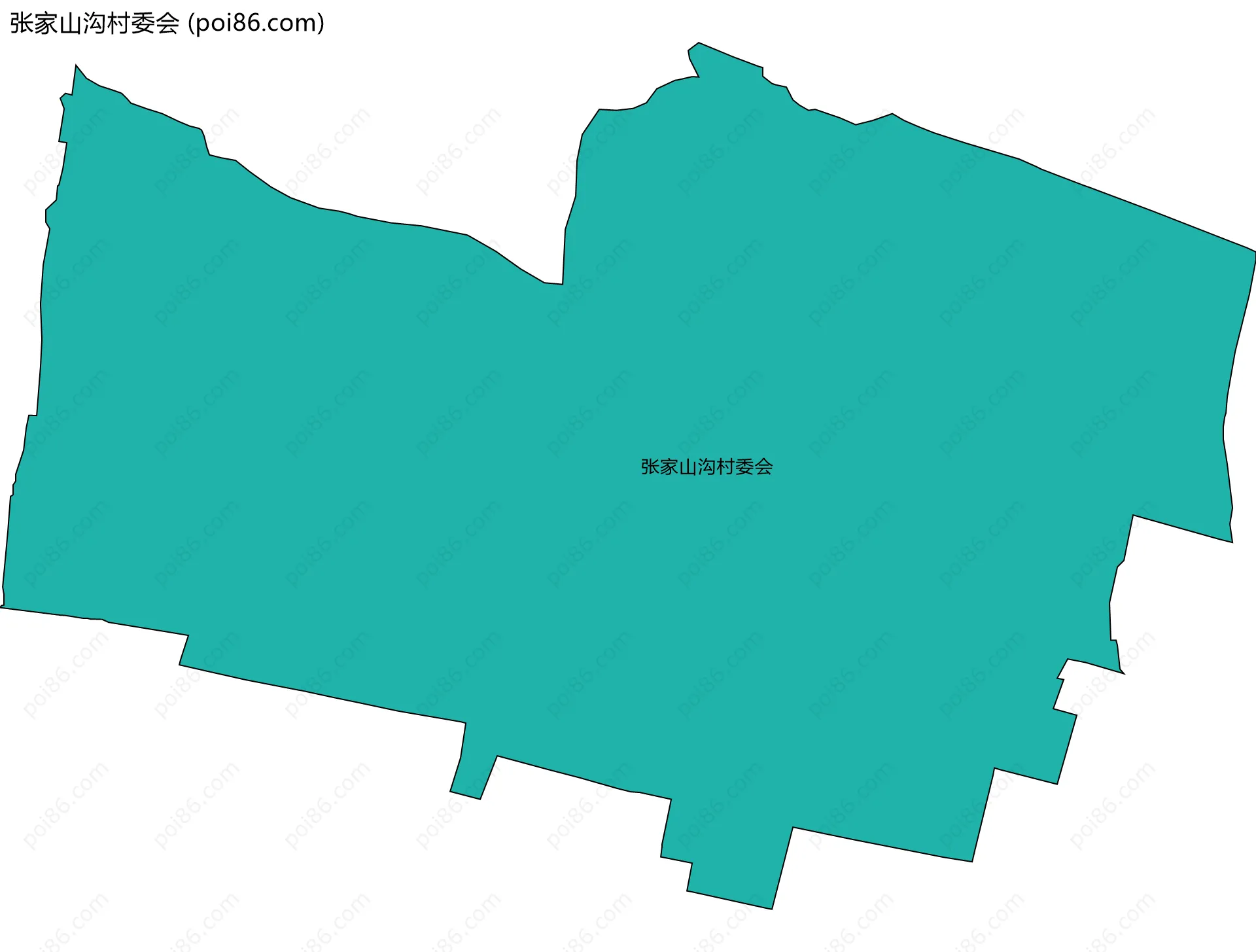 张家山沟村委会边界地图