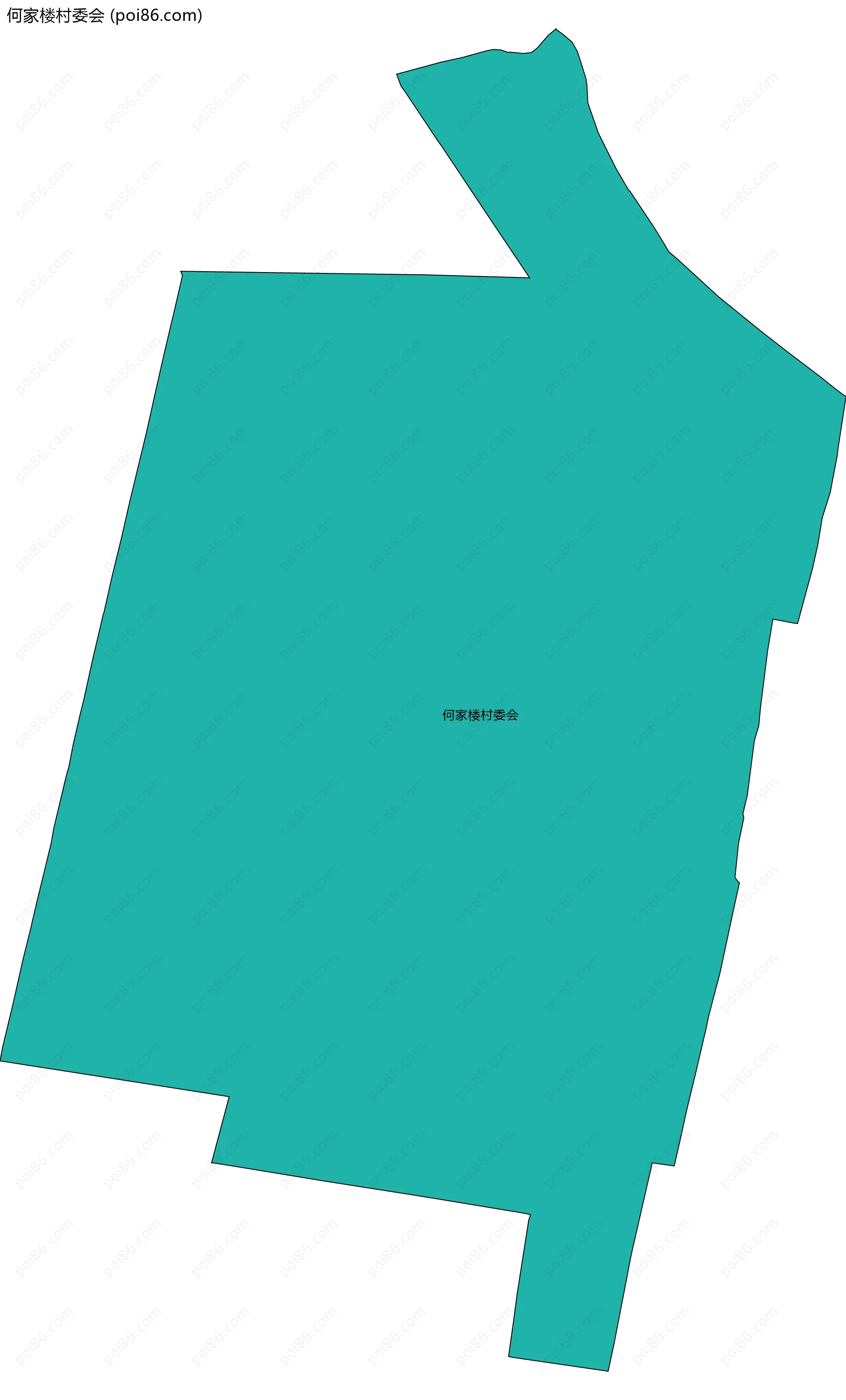 何家楼村委会边界地图