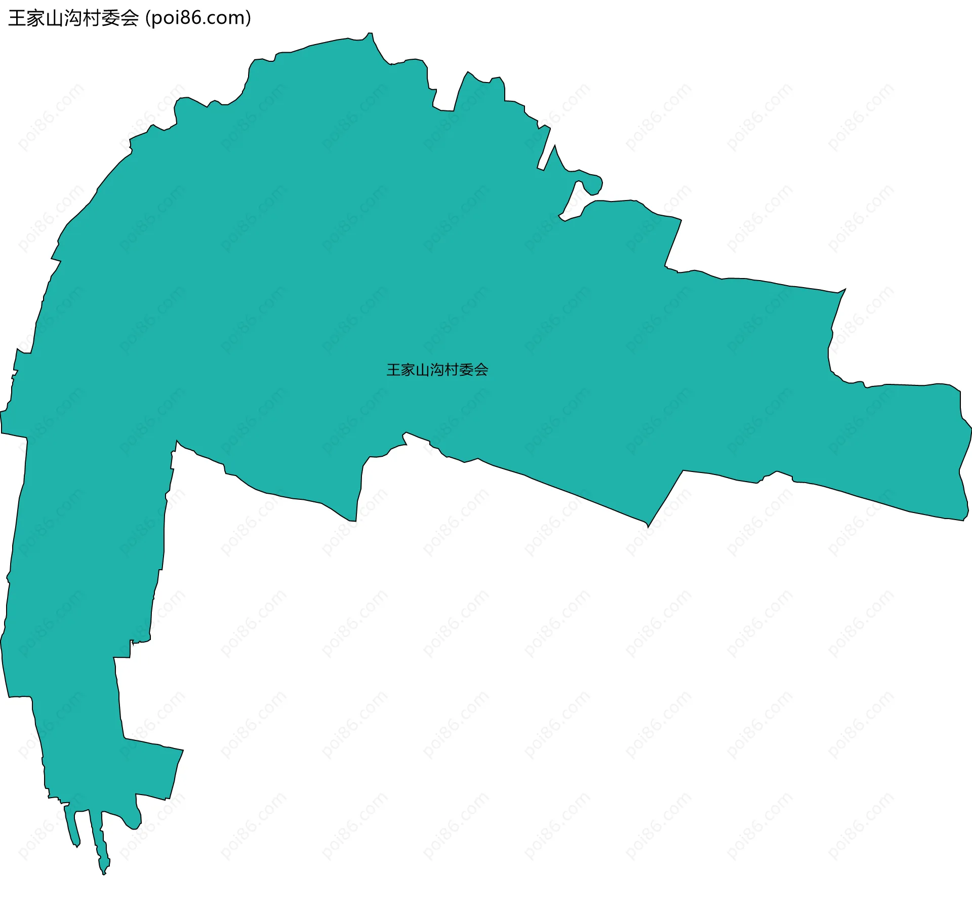 王家山沟村委会边界地图