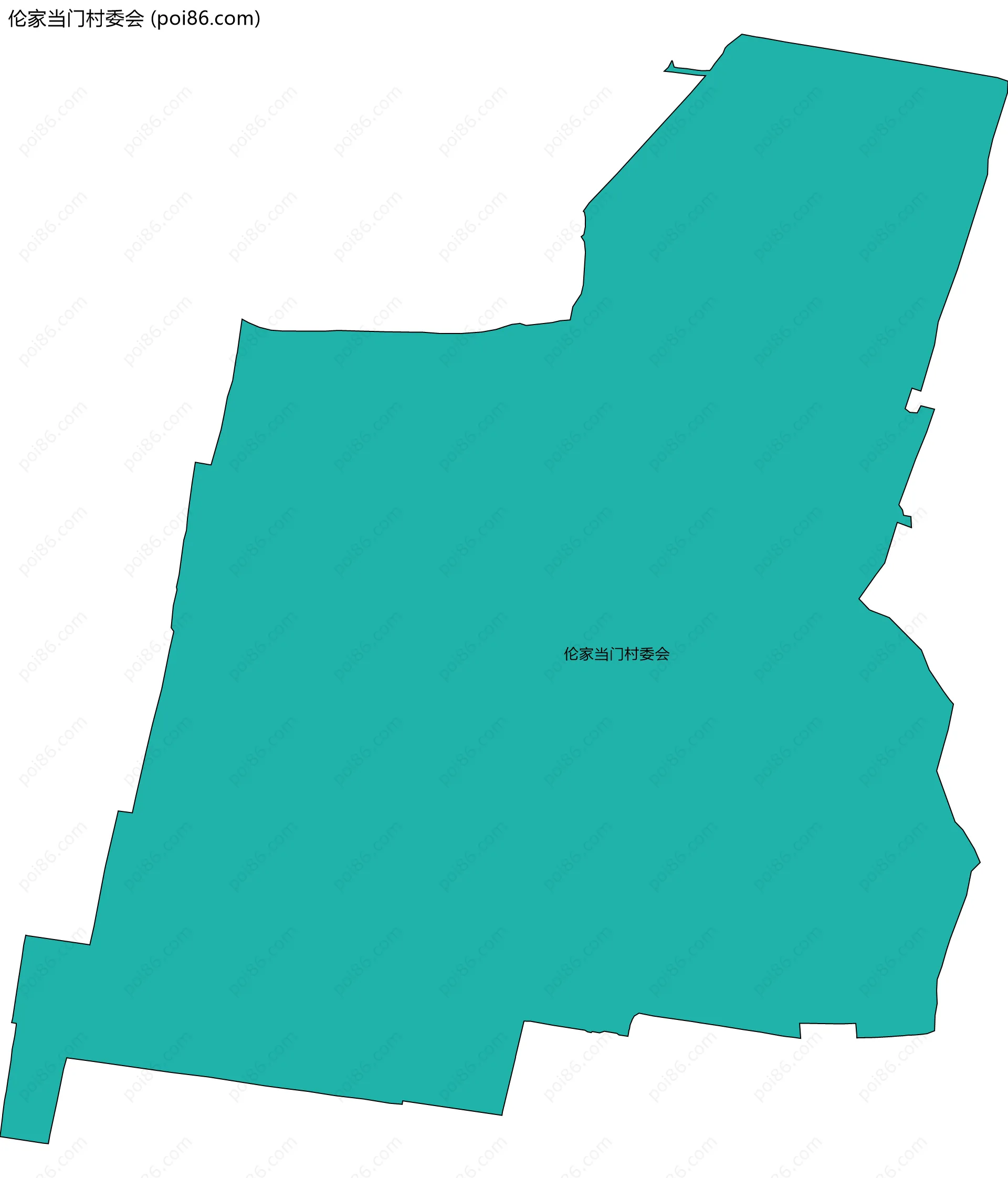 伦家当门村委会边界地图