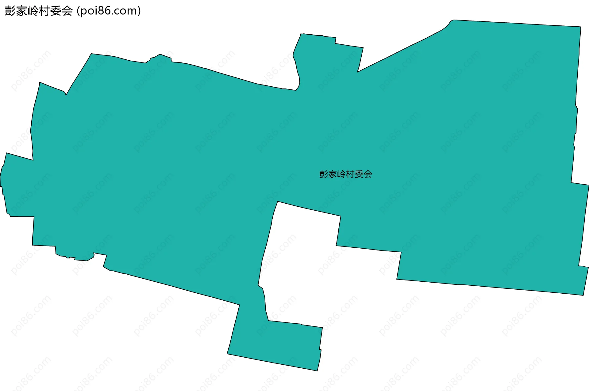 彭家岭村委会边界地图