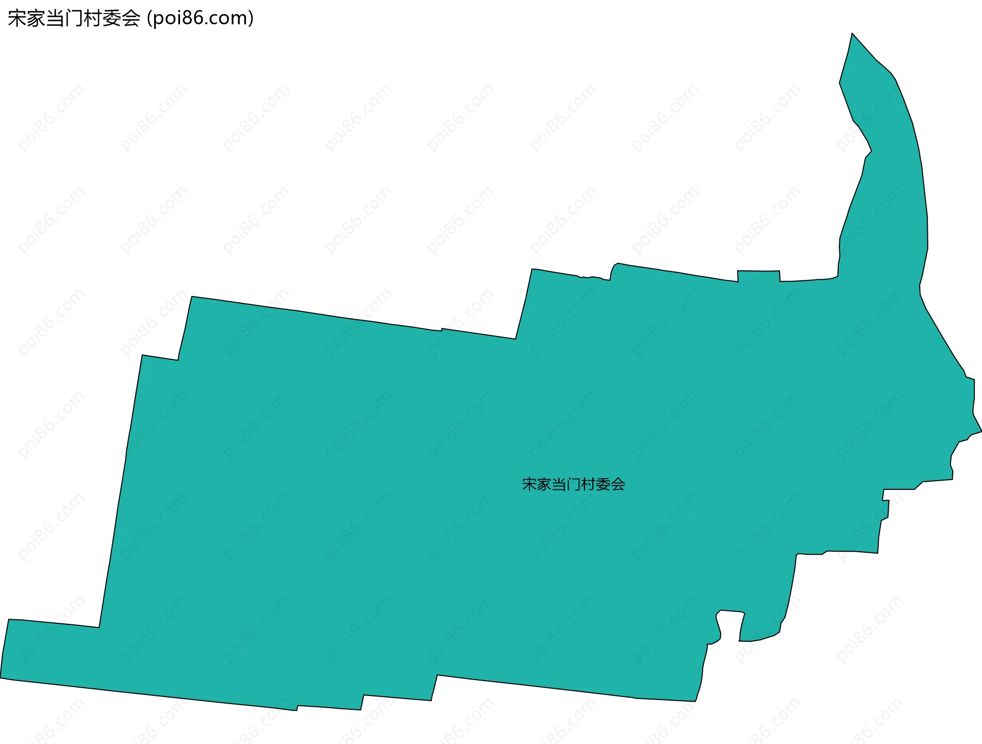 宋家当门村委会边界地图