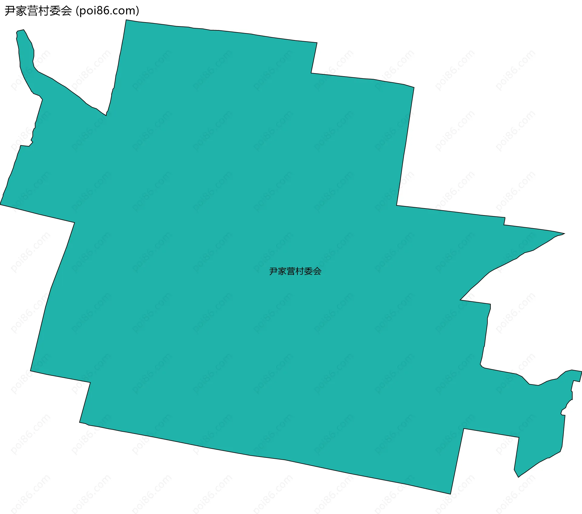 尹家营村委会边界地图