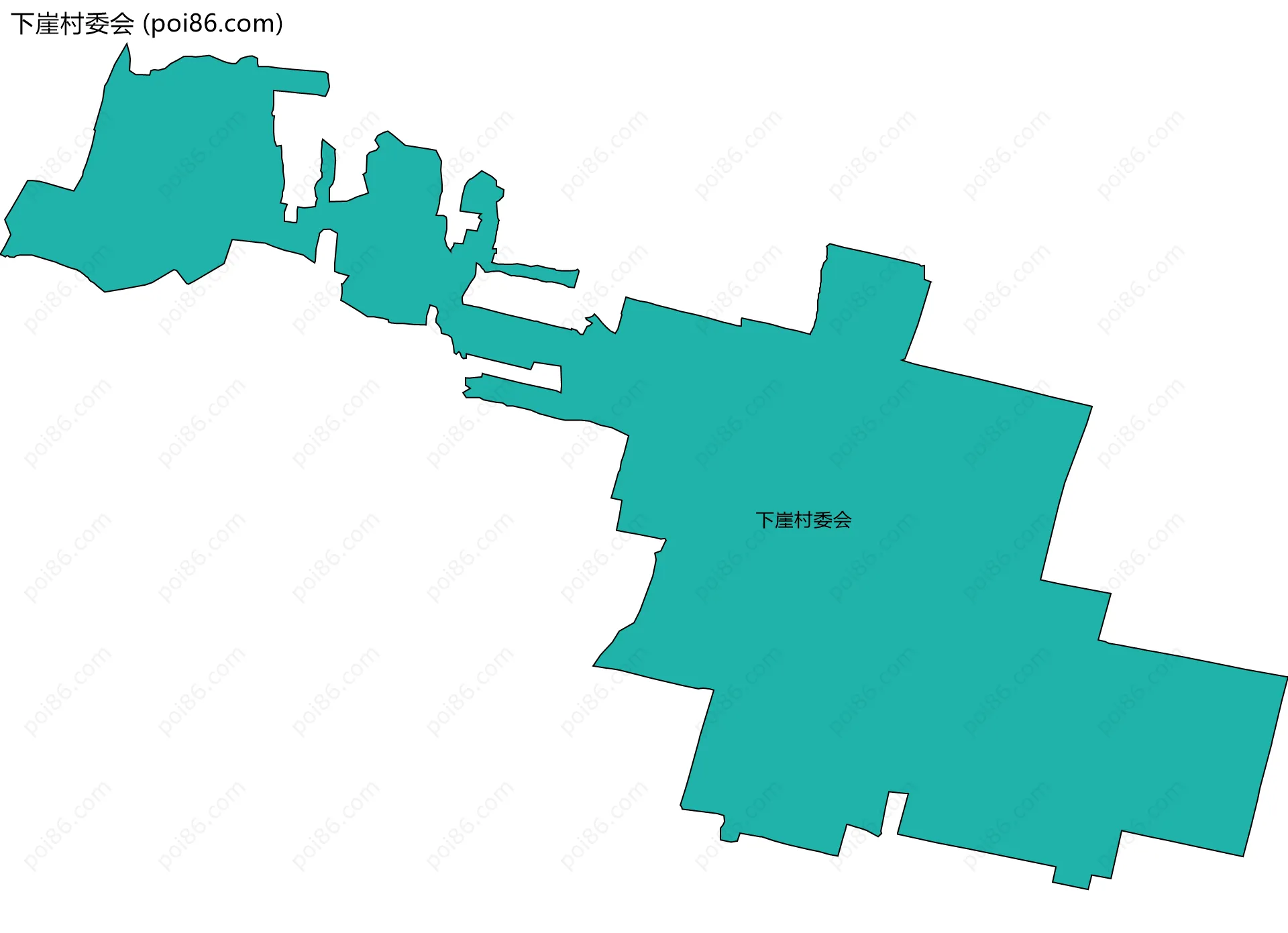 下崖村委会边界地图