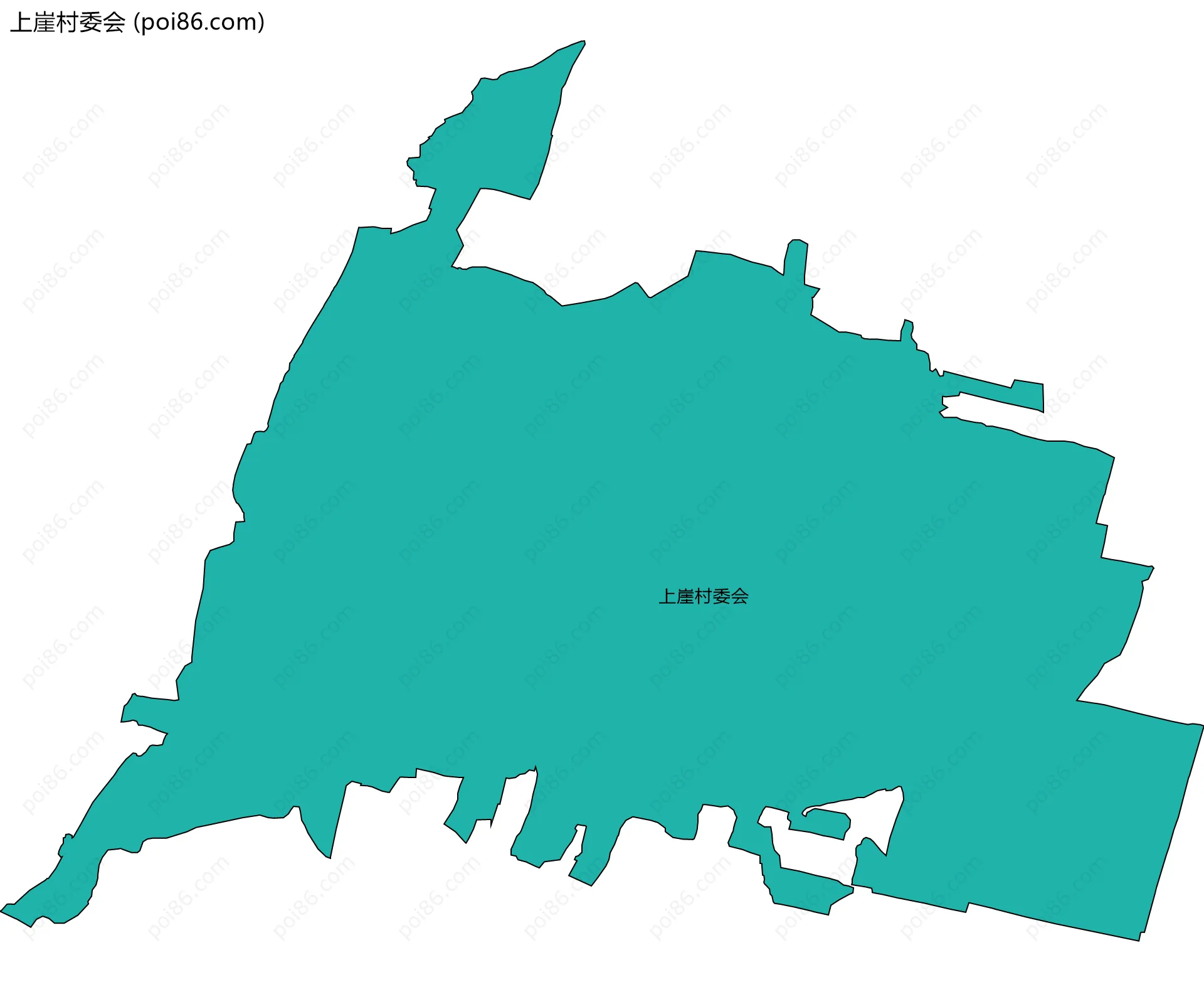 上崖村委会边界地图