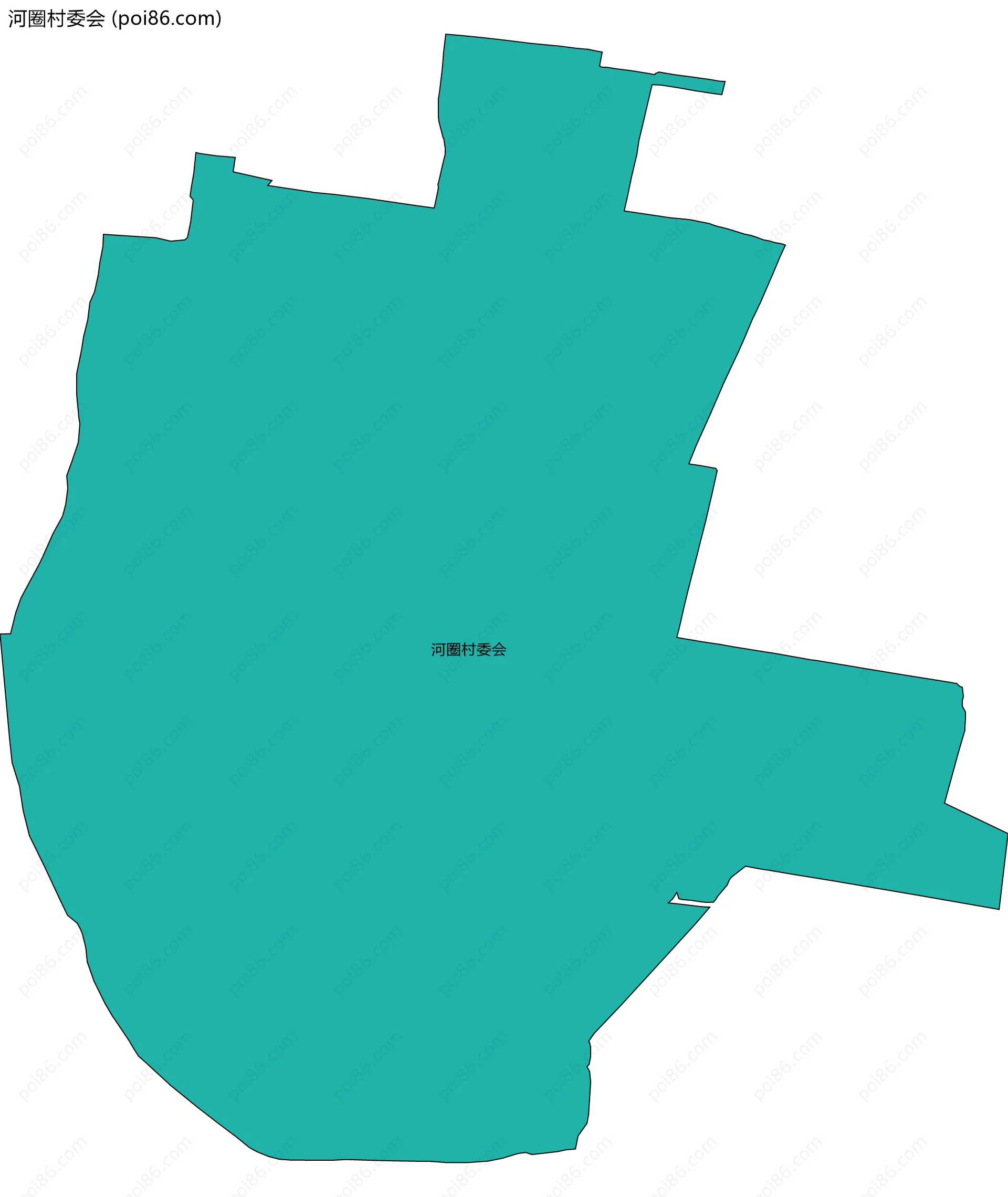 河圈村委会边界地图