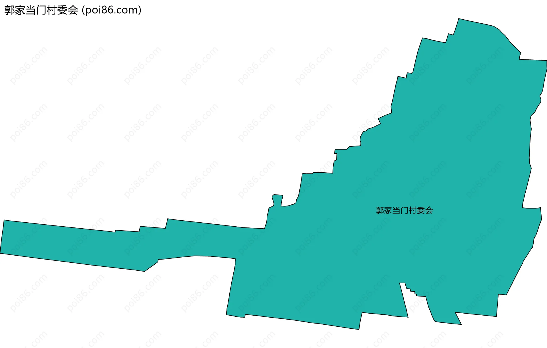 郭家当门村委会边界地图